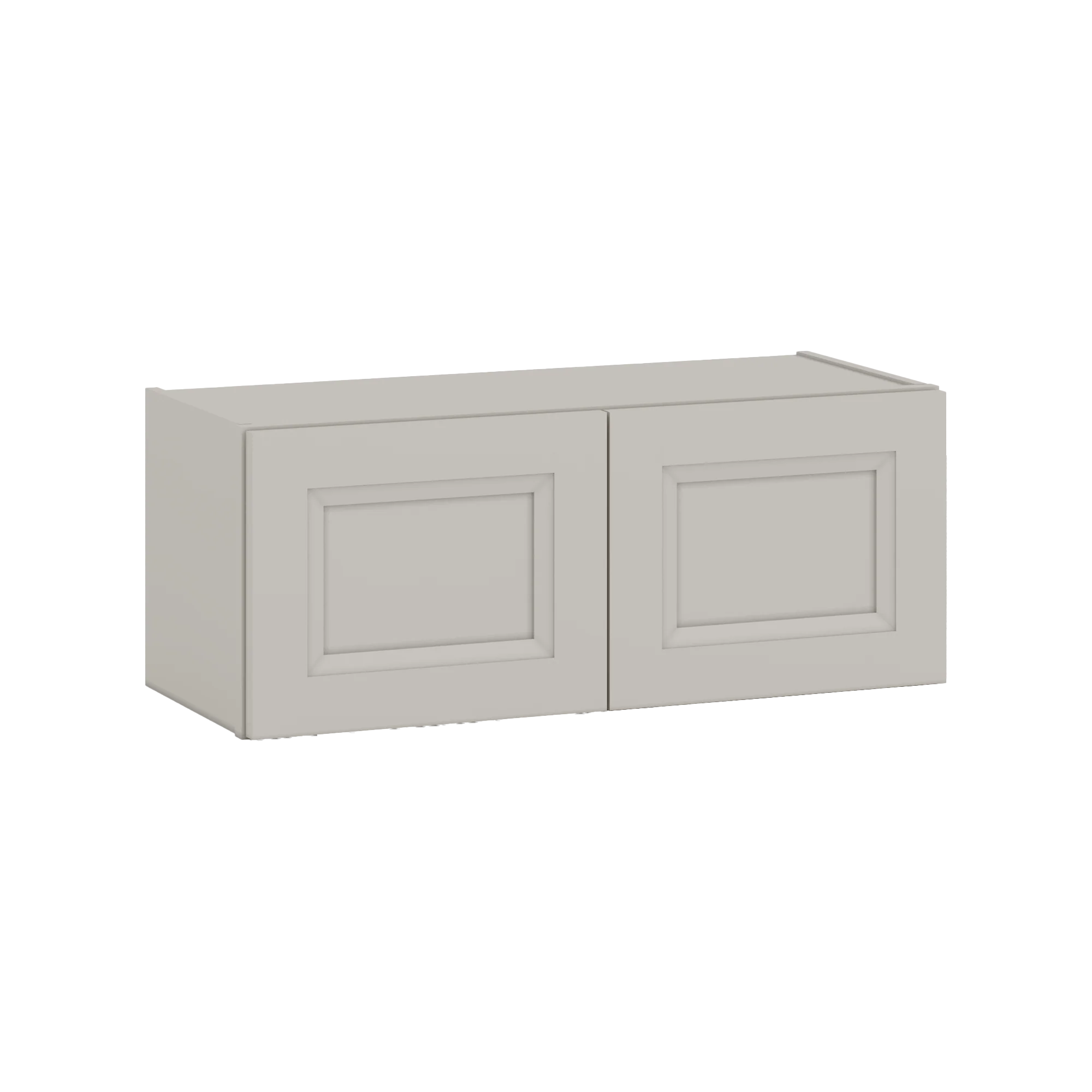 30" Wide Bridge 27LGDS Laguna Gray Double Shaker Wall Cabinet - Double Door 12", 15", 18", 21" & 24" Tall