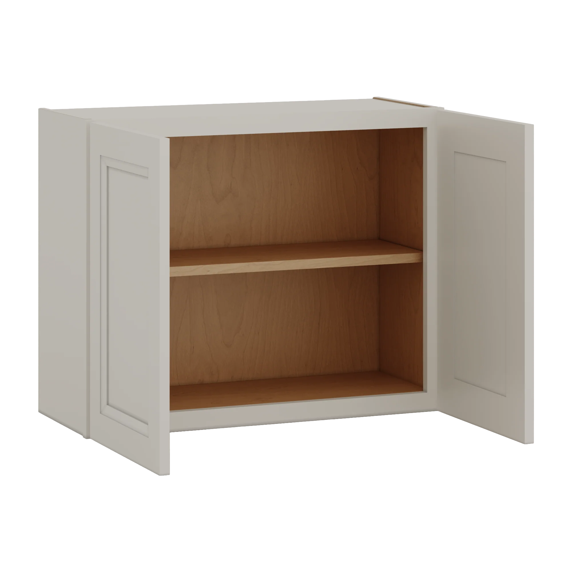 30" Wide Bridge 27LGDS Laguna Gray Double Shaker Wall Cabinet - Double Door 12", 15", 18", 21" & 24" Tall - Image 10