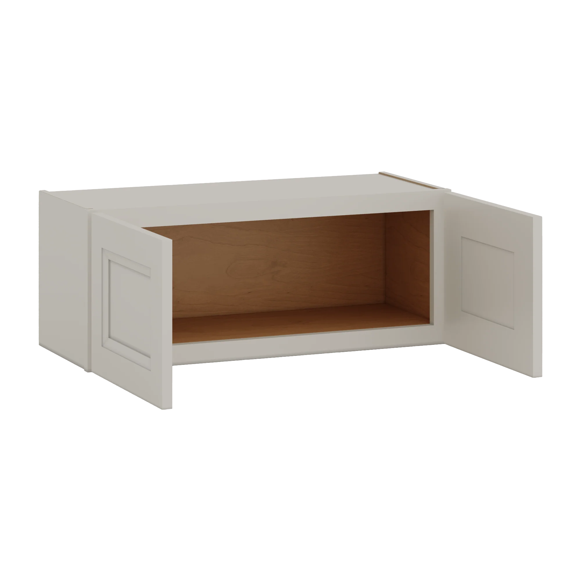 30" Wide Bridge 27LGDS Laguna Gray Double Shaker Wall Cabinet - Double Door 12", 15", 18", 21" & 24" Tall - Image 2