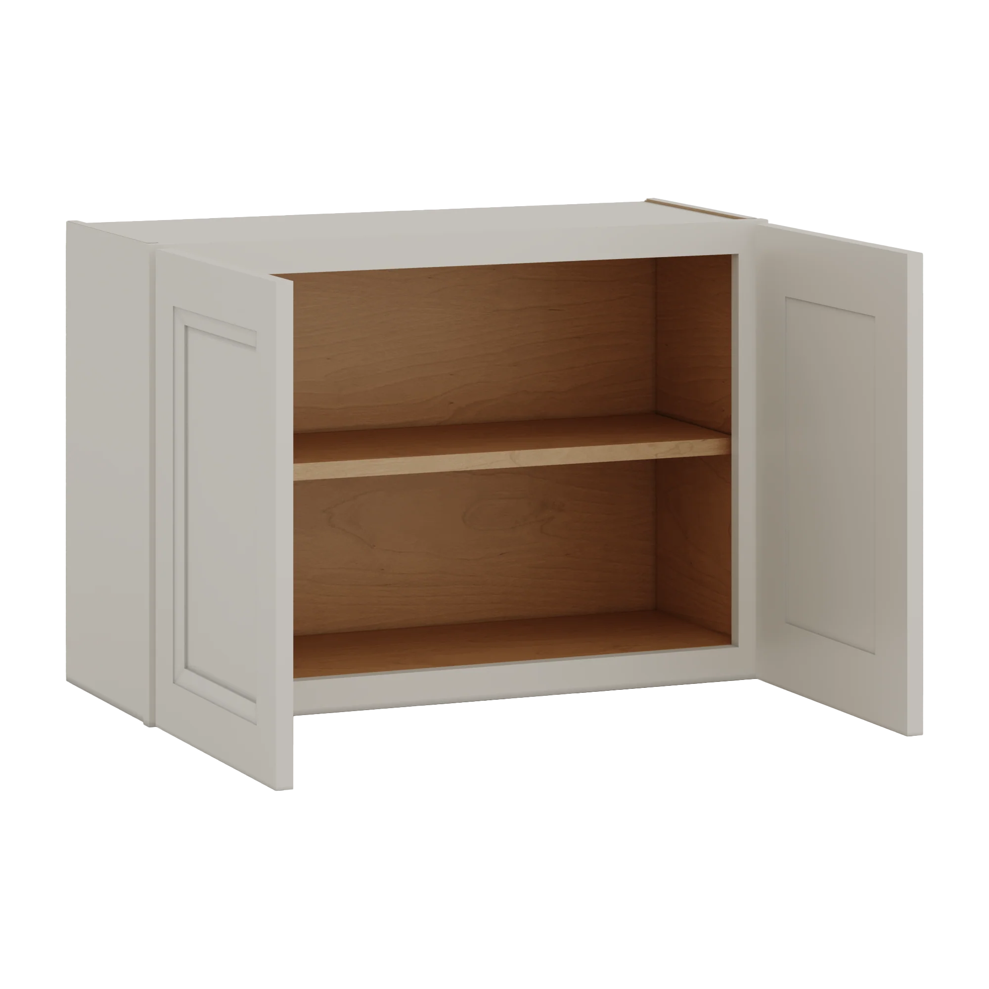 30" Wide Bridge 27LGDS Laguna Gray Double Shaker Wall Cabinet - Double Door 12", 15", 18", 21" & 24" Tall - Image 8