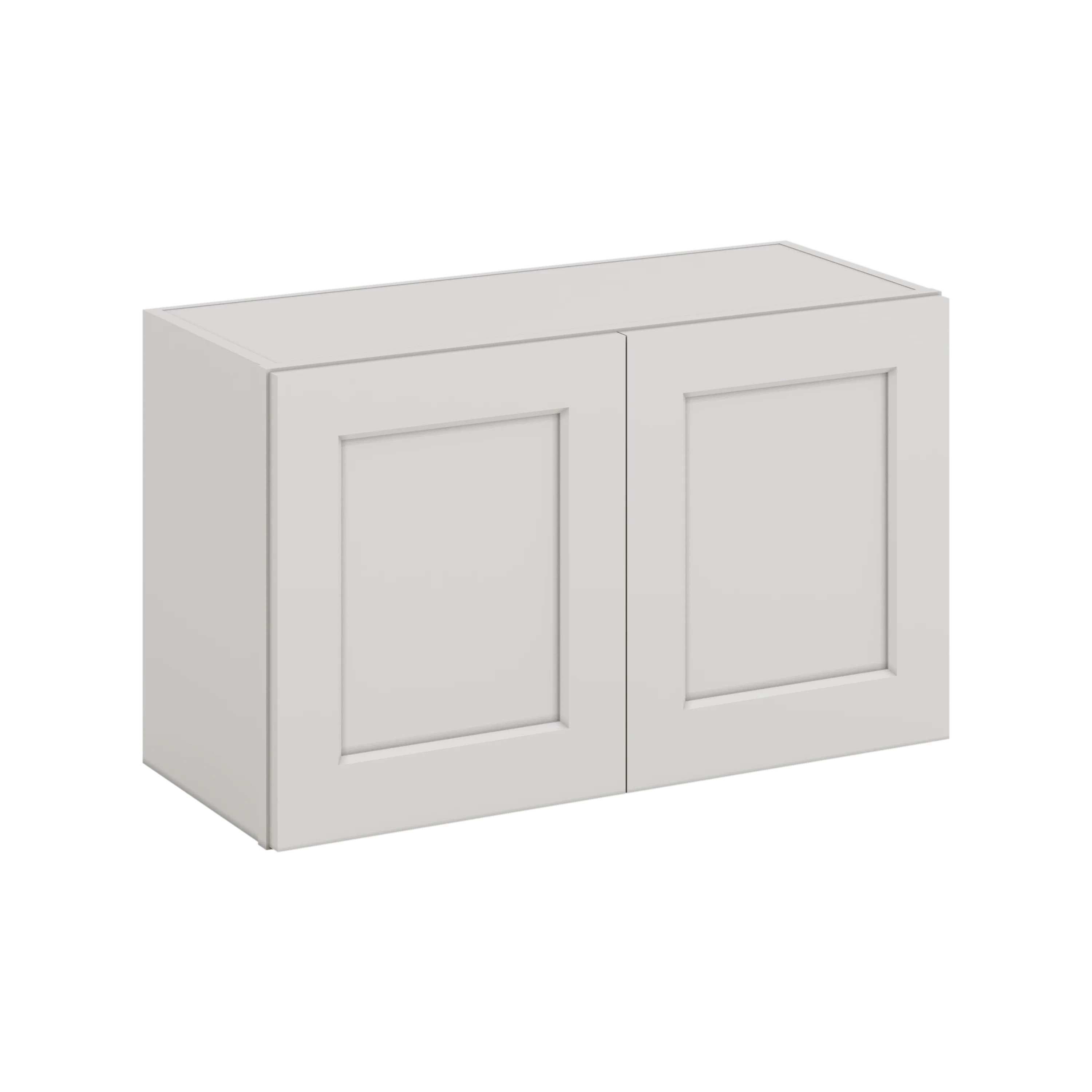 30" Wide Bridge ICE White Shaker 1-1/4" Overlay Wall Cabinet - Double Door 12", 15", 18", 21" & 24" Tall CWS/CWB - Image 6