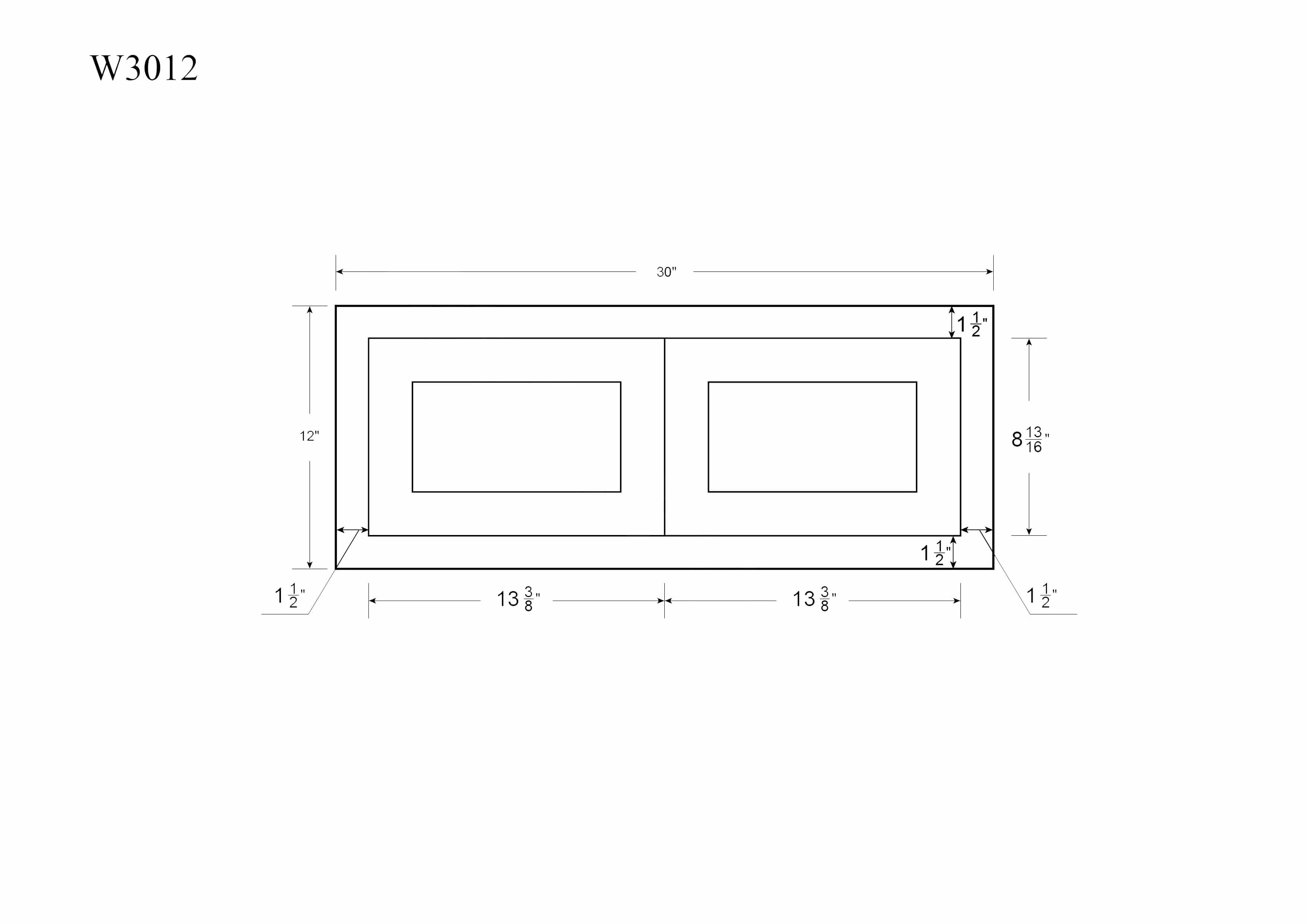 30" Wide Bridge Wall Cabinet - Double Door 12", 15", 18", 21"& 24" Tall Snow White Inset Shaker - Image 8