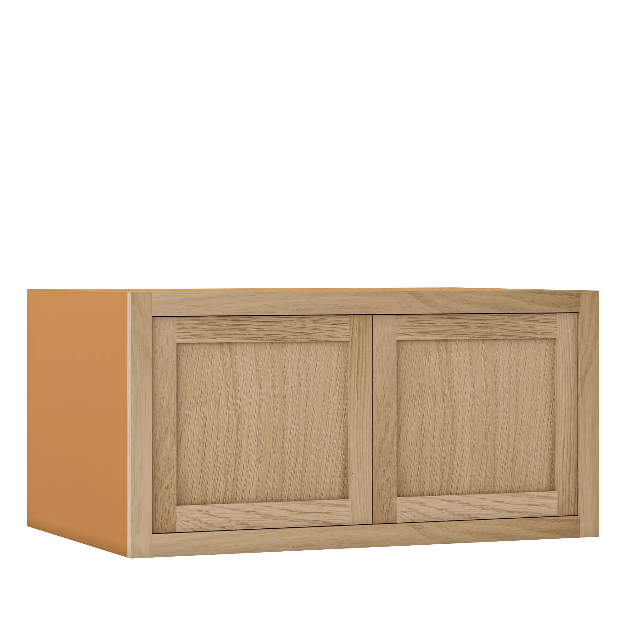 36" Wide Bridge White Oak Inset Shaker Wall Cabinet - Double Door 12", 15", 18", 21" & 24" Tall - Image 3