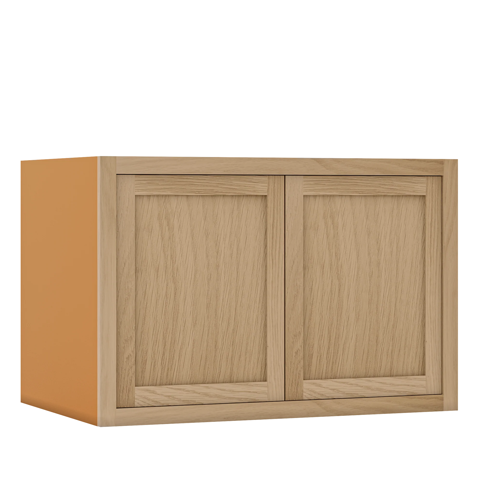 36" Wide Bridge White Oak Inset Shaker Wall Cabinet - Double Door 12", 15", 18", 21" & 24" Tall - Image 5