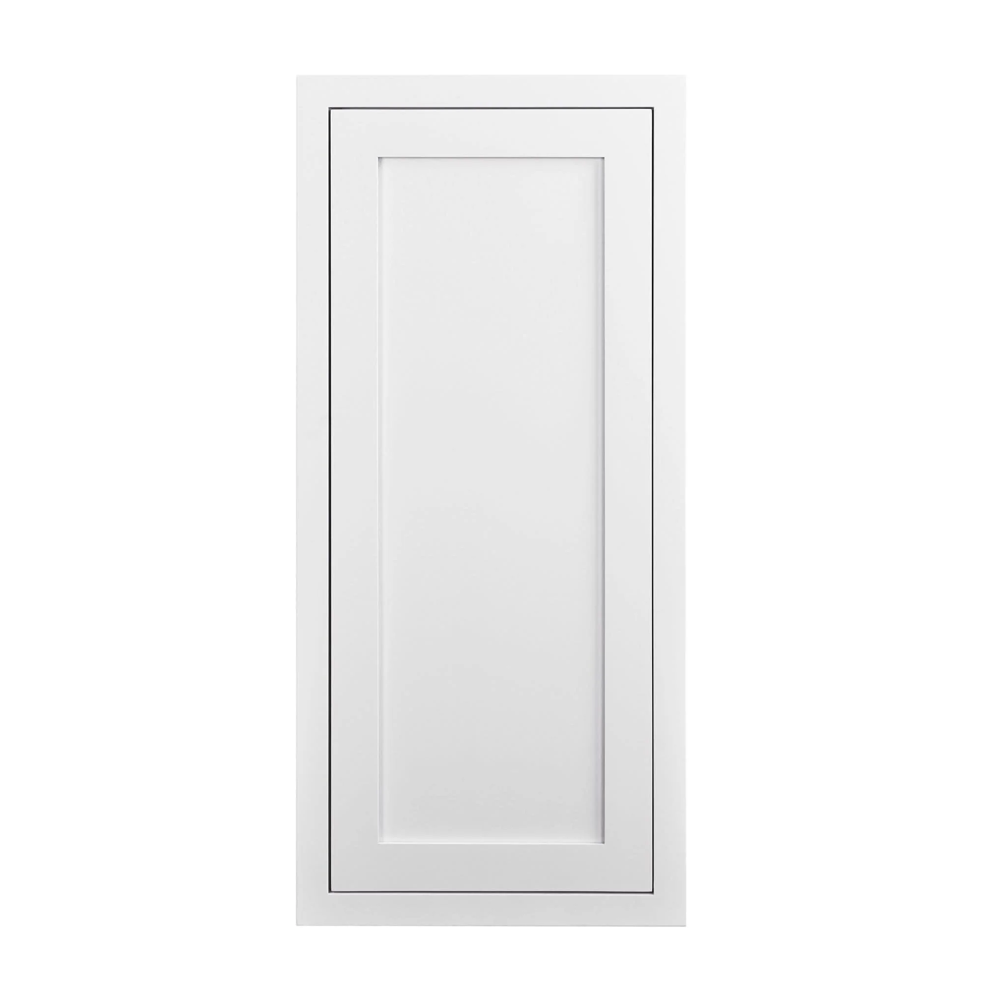 36" Tall Inset Shaker Wall Cabinet - Single Door 9", 12", 15", 18" & 21"