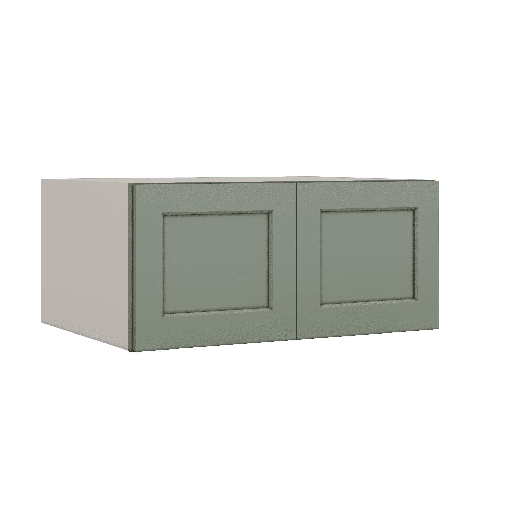 15" Tall Green Shaker Stackable Cabinet - Double Door 24", 27", 30", 33" & 36" Wide - Image 4