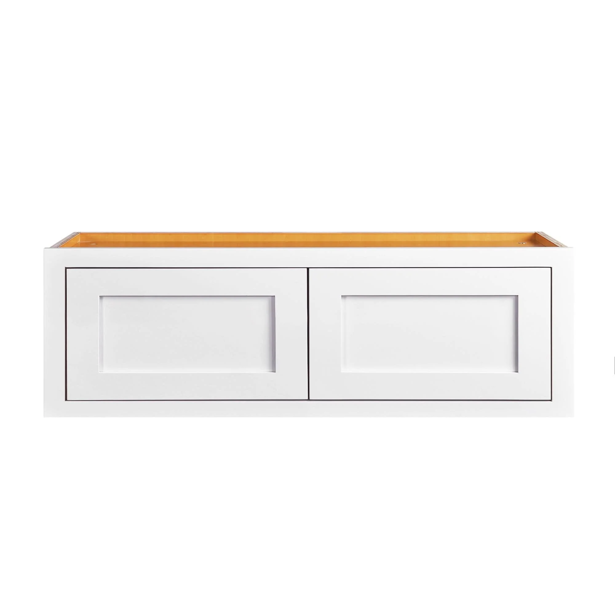33" Wide Custom Color Stacker Inset Shaker Wall Cabinet - Double Door 12", 15", 18" & 21" Tall