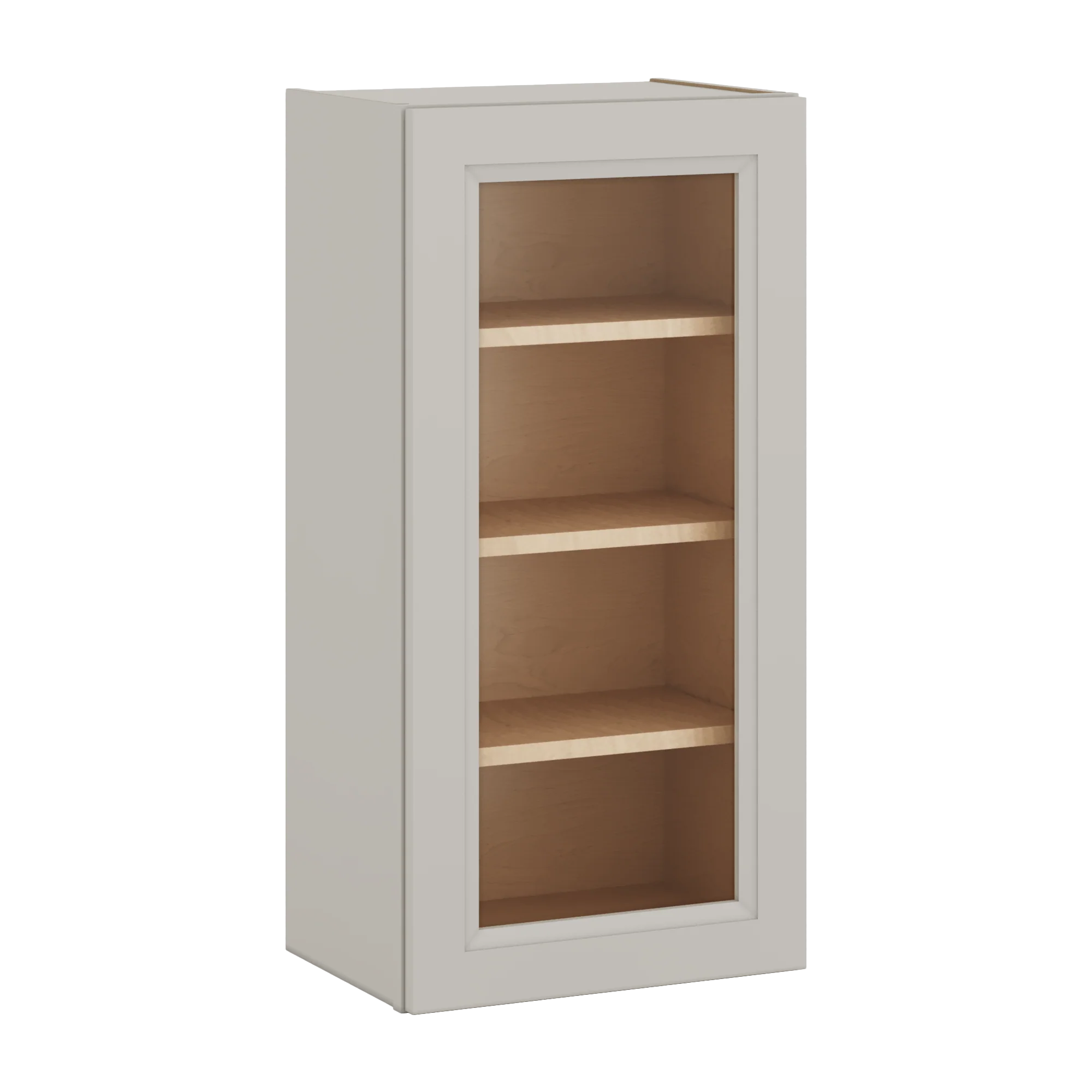 36" Tall 27LGDS Laguna Gray Double Shaker Glass Ready Wall Cabinet - Single Door 9", 12", 15", 18", 21" - Image 7