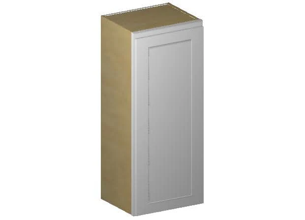 36" Tall 29 Newport White Double Shaker 1-1/4" Overlay Wall Cabinet - Single Door 9", 12", 15", 18", 21" - Image 5