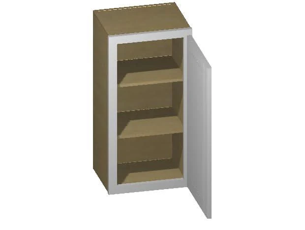 36" Tall 29 Newport White Double Shaker 1-1/4" Overlay Wall Cabinet - Single Door 9", 12", 15", 18", 21" - Image 6