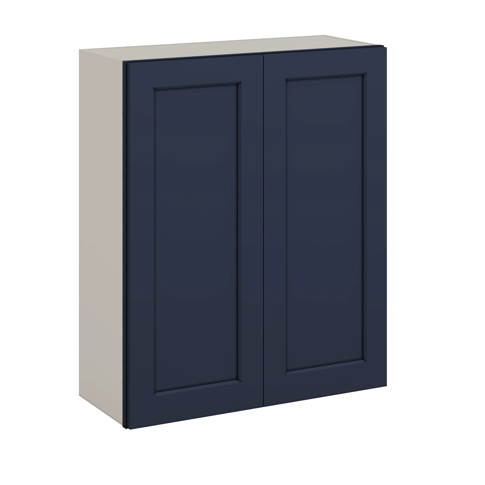 36" Tall 29NB Naval Blue Shaker 1-1/4" Overlay Wall Cabinet - Double Door 24", 27", 30", 33" & 36" 42" Wide - Image 5