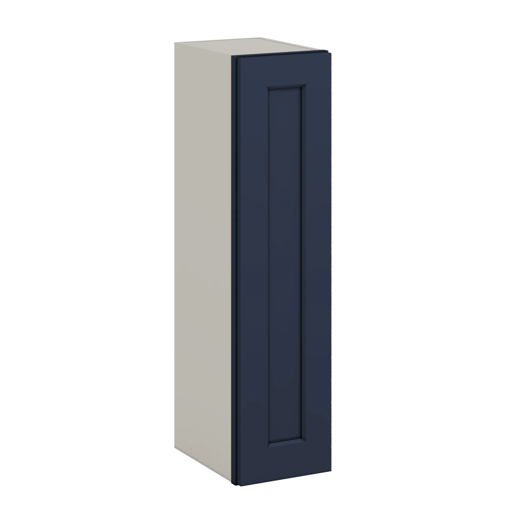 36" Tall NB29 Naval Blue Shaker 1-1/4" Overlay Wall Cabinet - Single Door 9", 12", 15", 18", 21"