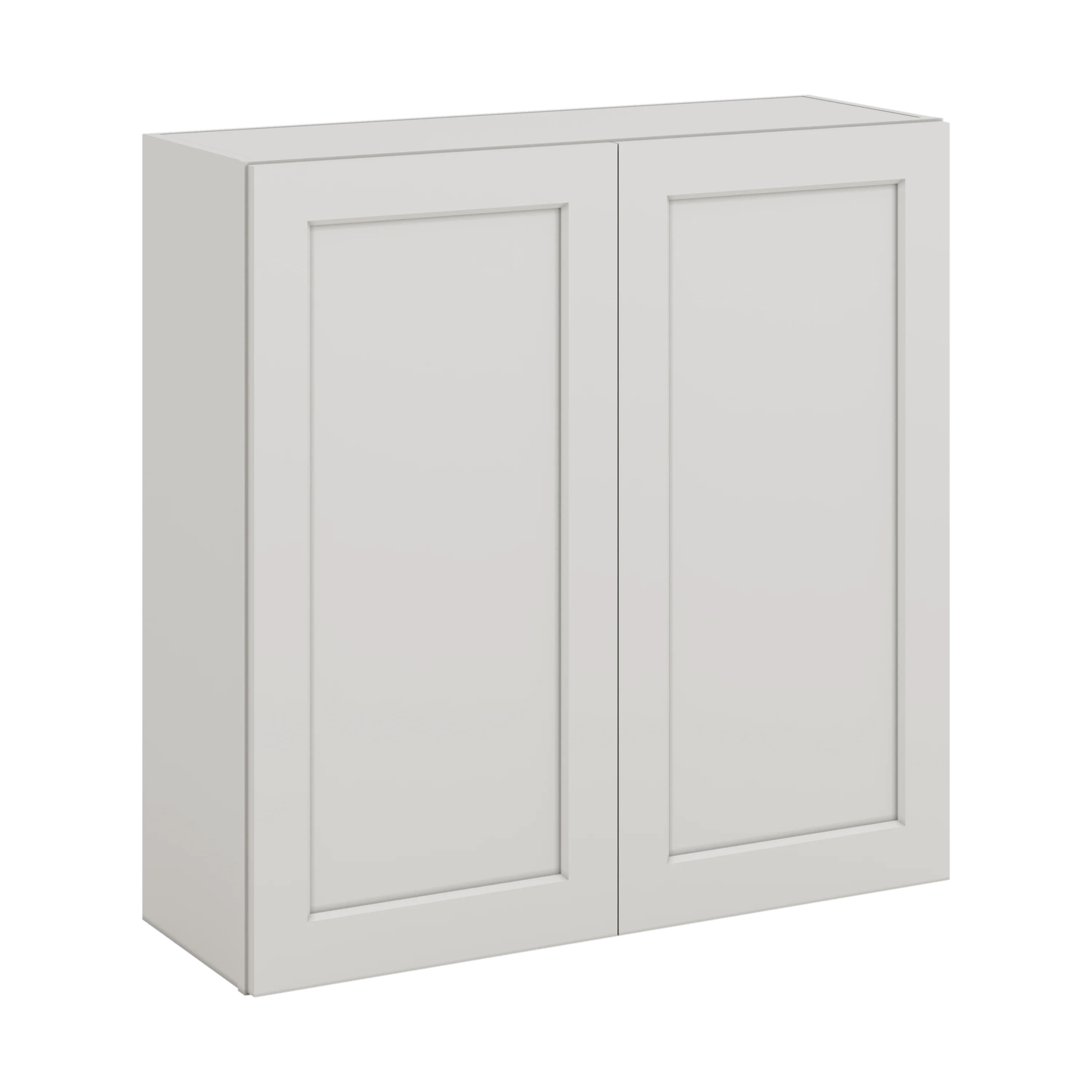 36" Tall ICE White Shaker 1-1/4" Overlay Wall Cabinet - Double Door 24", 27", 30", 33" & 36" Wide CWS/CWB - Image 10
