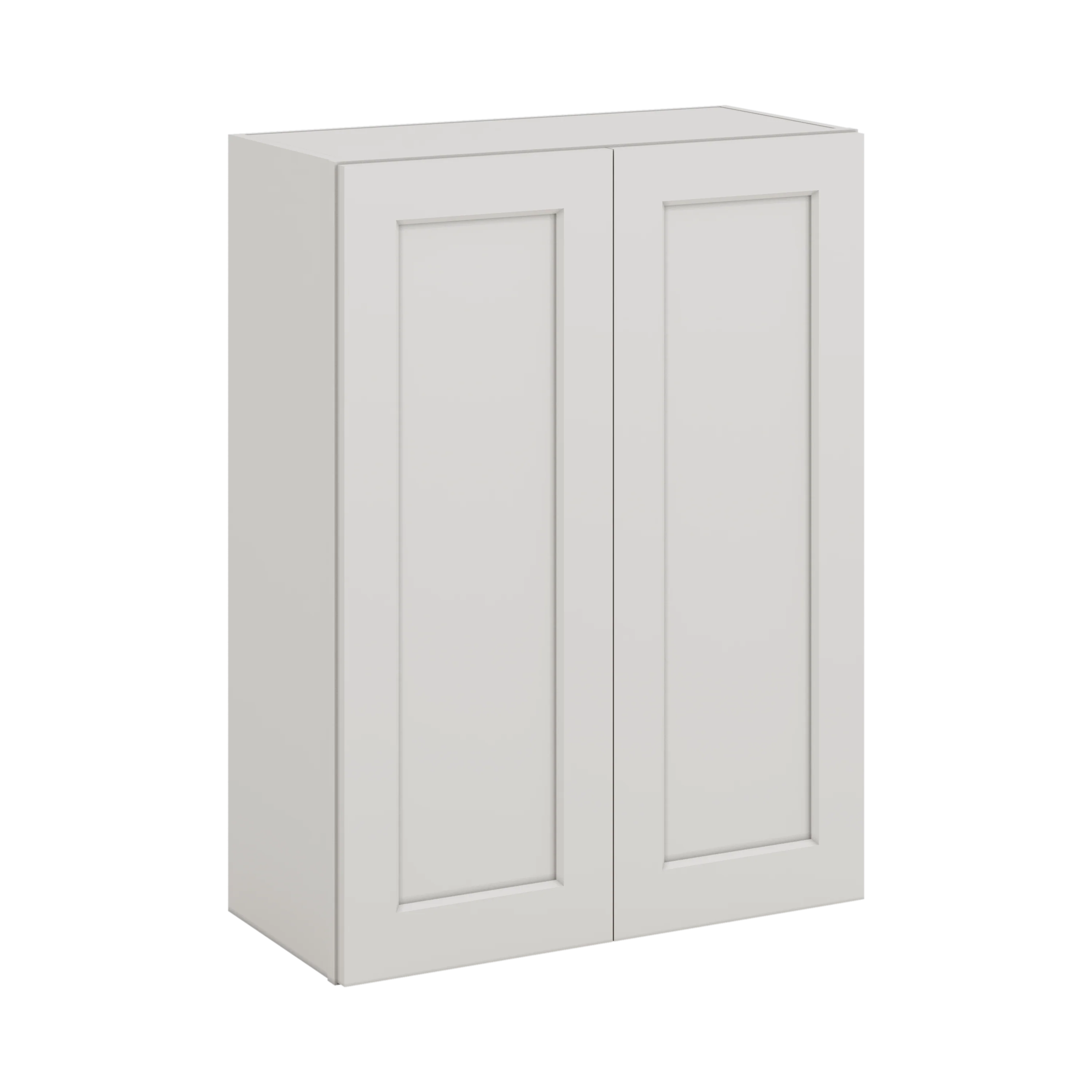 36" Tall ICE White Shaker 1-1/4" Overlay Wall Cabinet - Double Door 24", 27", 30", 33" & 36" Wide CWS/CWB - Image 4
