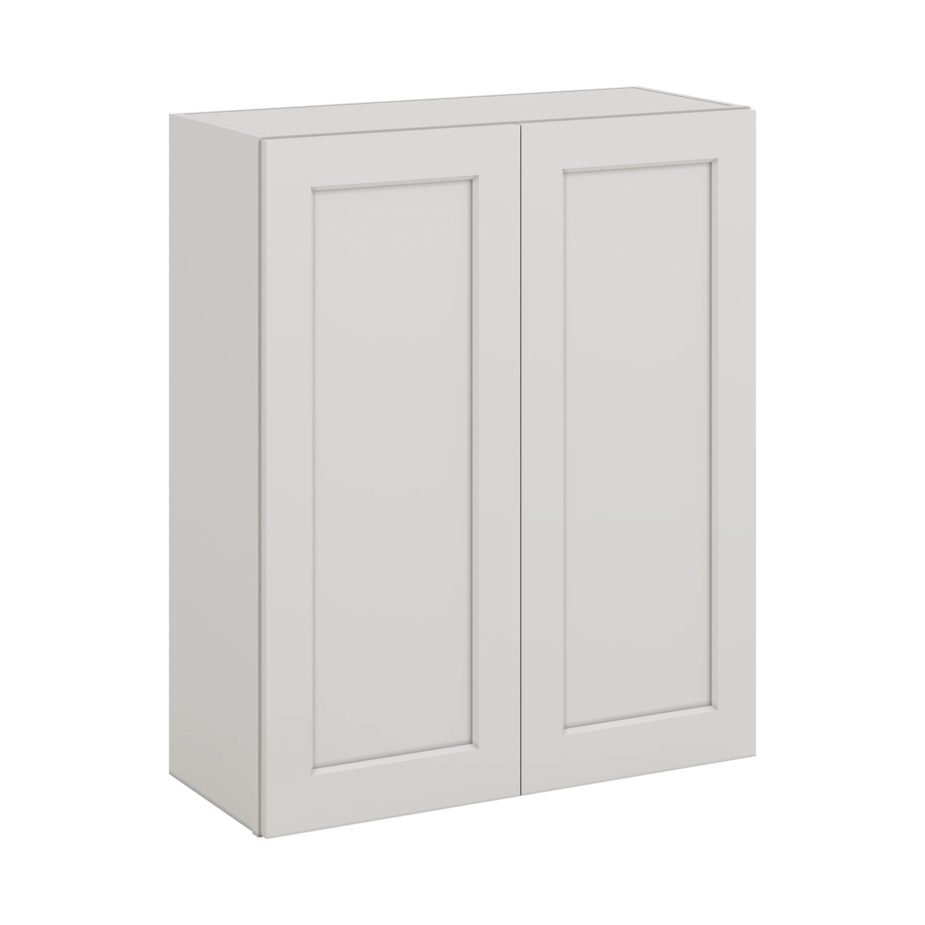 36" Tall ICE White Shaker 1-1/4" Overlay Wall Cabinet - Double Door 24", 27", 30", 33" & 36" Wide CWS/CWB - Image 6