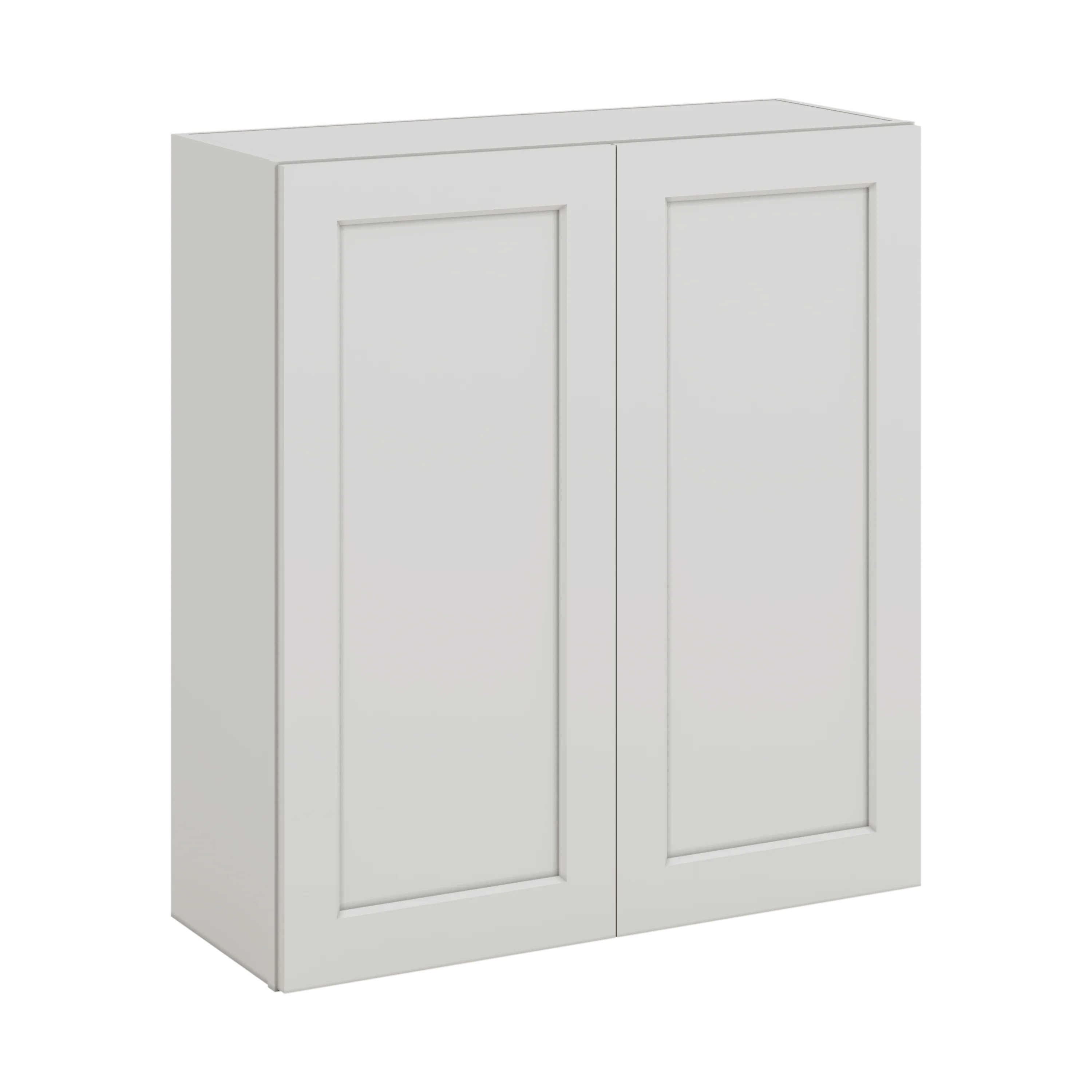 36" Tall ICE White Shaker 1-1/4" Overlay Wall Cabinet - Double Door 24", 27", 30", 33" & 36" Wide CWS/CWB - Image 8