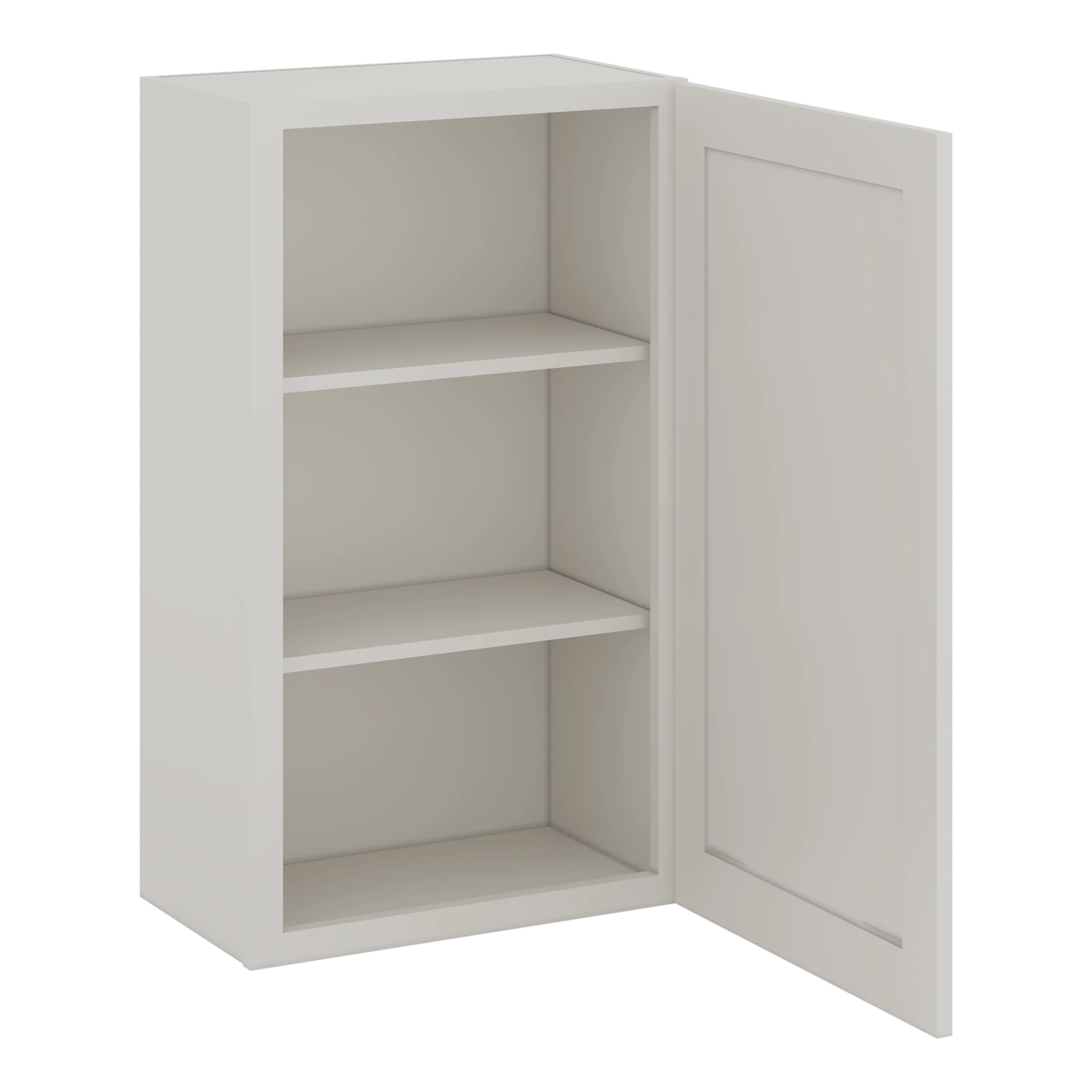 36" Tall ICE White Shaker 1-1/4" Overlay Wall Cabinet - Single Door 9", 12", 15", 18", 21" CWS/CWB - Image 11