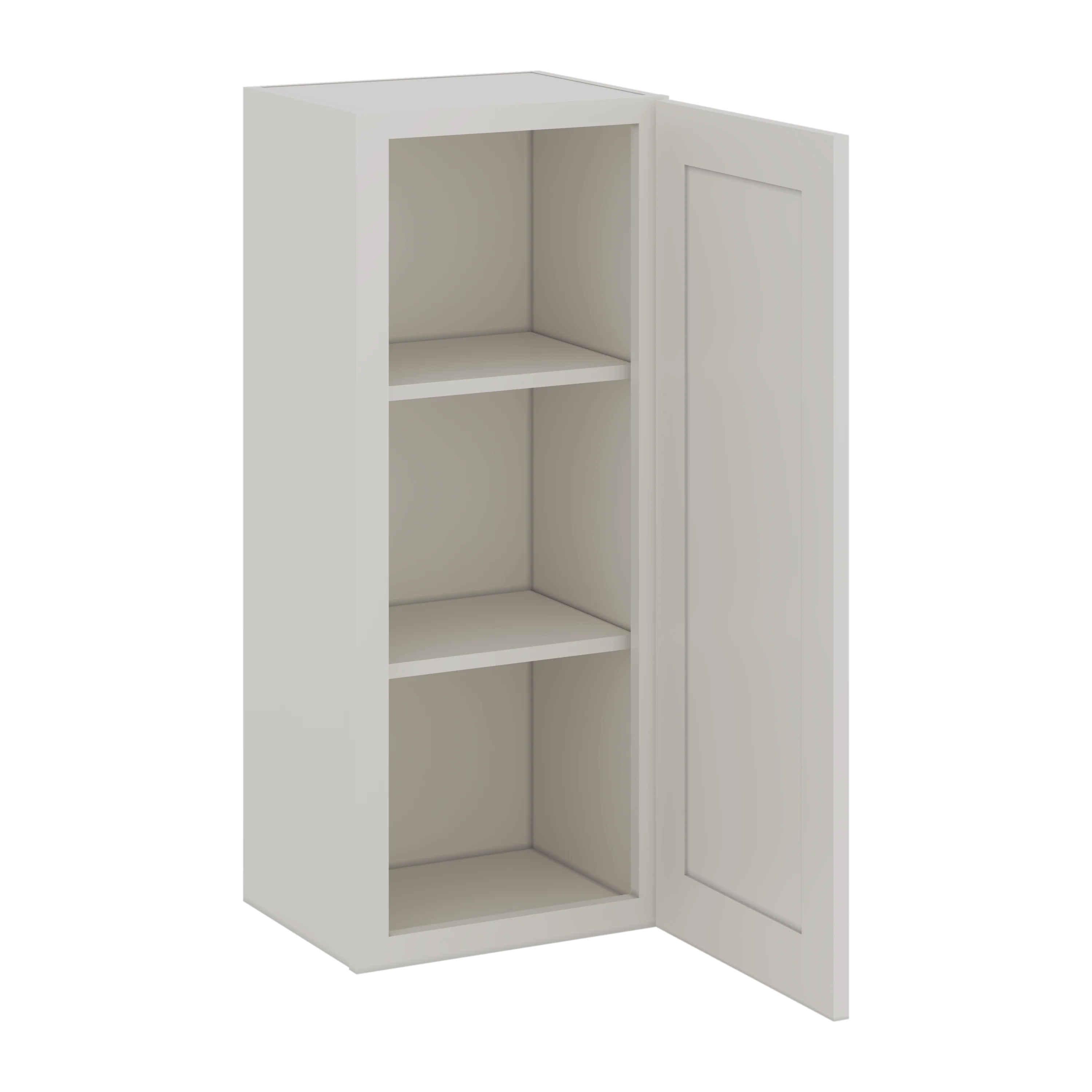 36" Tall ICE White Shaker 1-1/4" Overlay Wall Cabinet - Single Door 9", 12", 15", 18", 21" CWS/CWB - Image 7