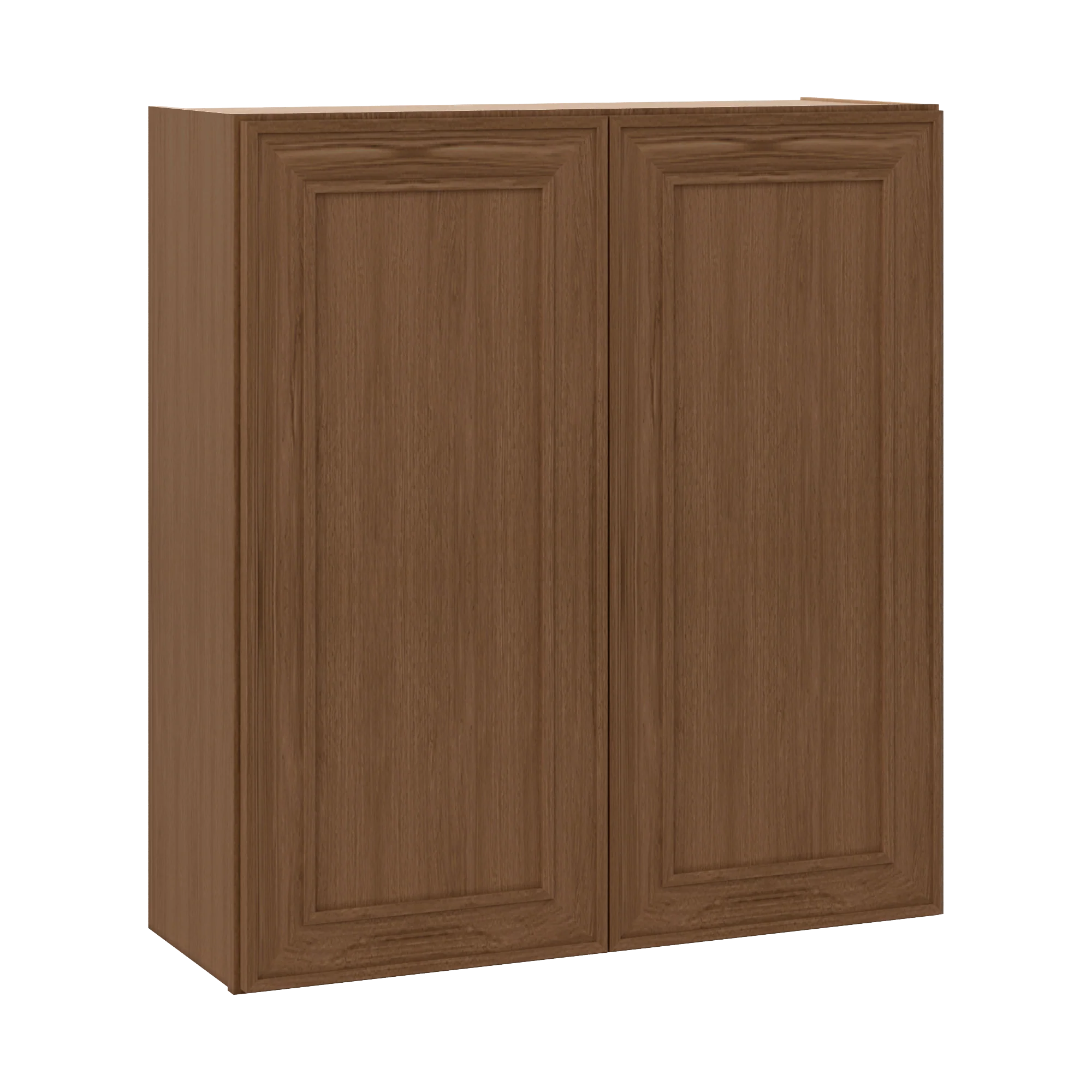 36" Tall Double Door 24", 27", 30", 33" & 36" Wide Mocha Elegant Oak Shaker Wall Cabinet - Image 10