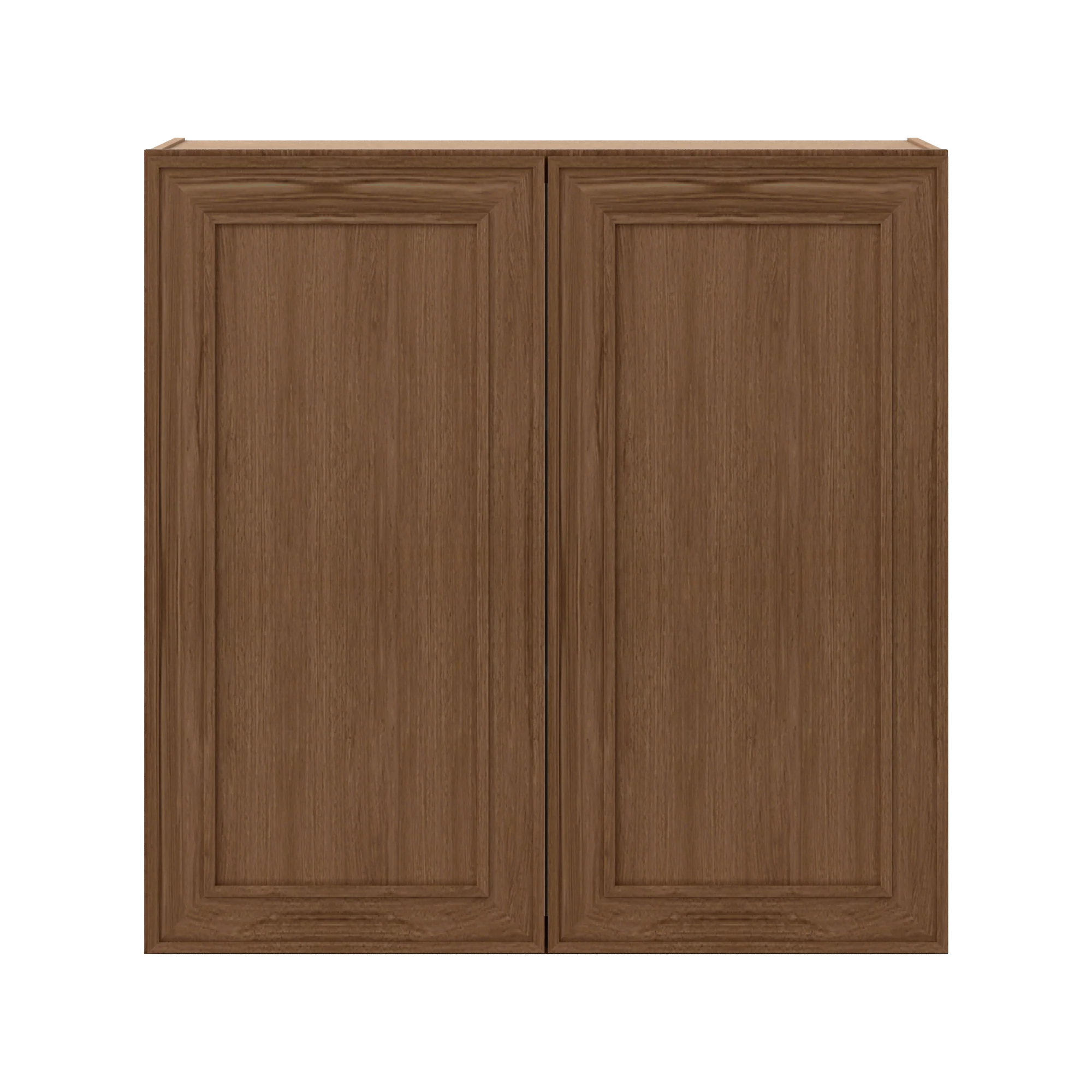 36" Tall Double Door 24", 27", 30", 33" & 36" Wide Mocha Elegant Oak Shaker Wall Cabinet - Image 14