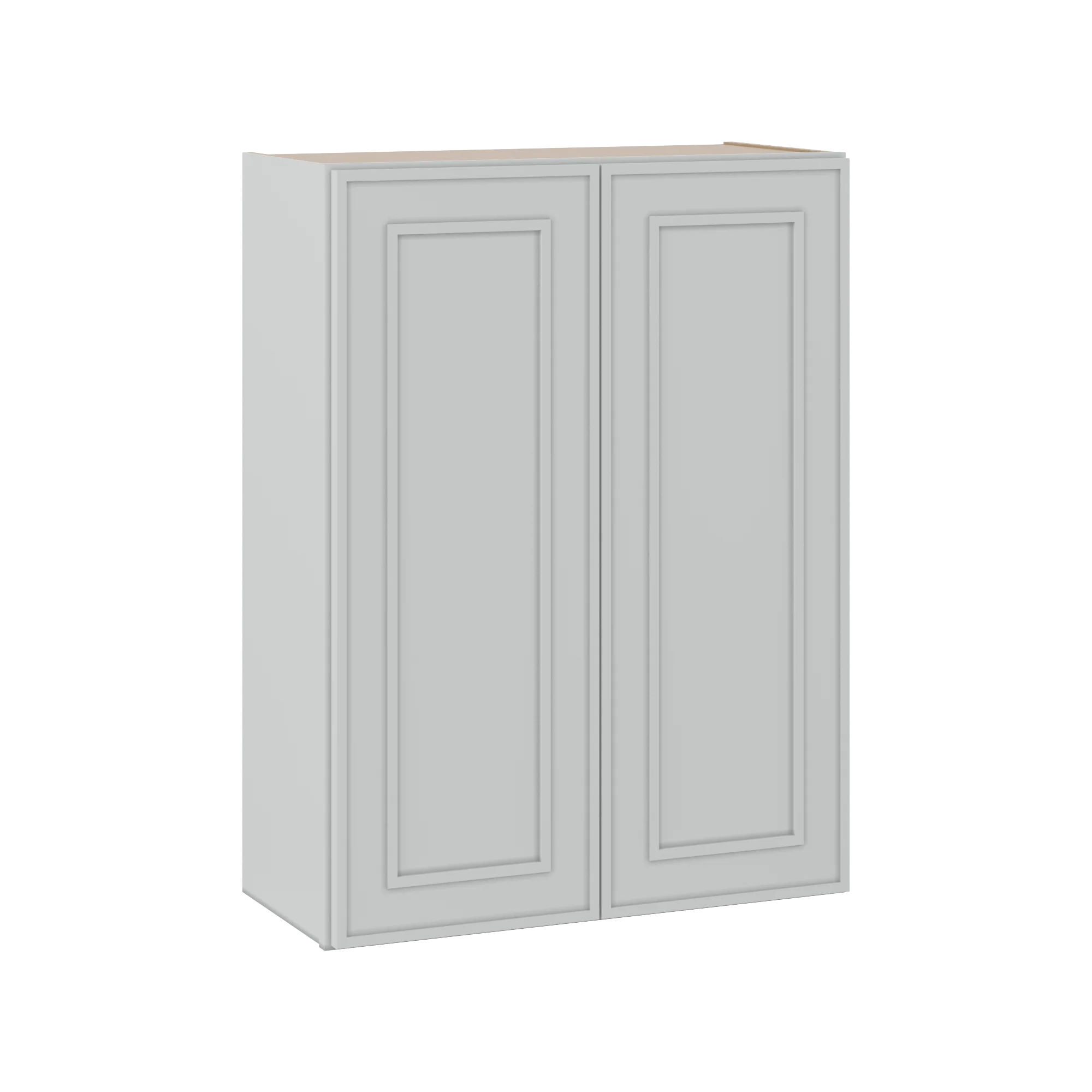 36" Tall Double Door 24", 27", 30", 33" & 36" Wide White Elegant Oak Shaker Wall Cabinet - Image 3