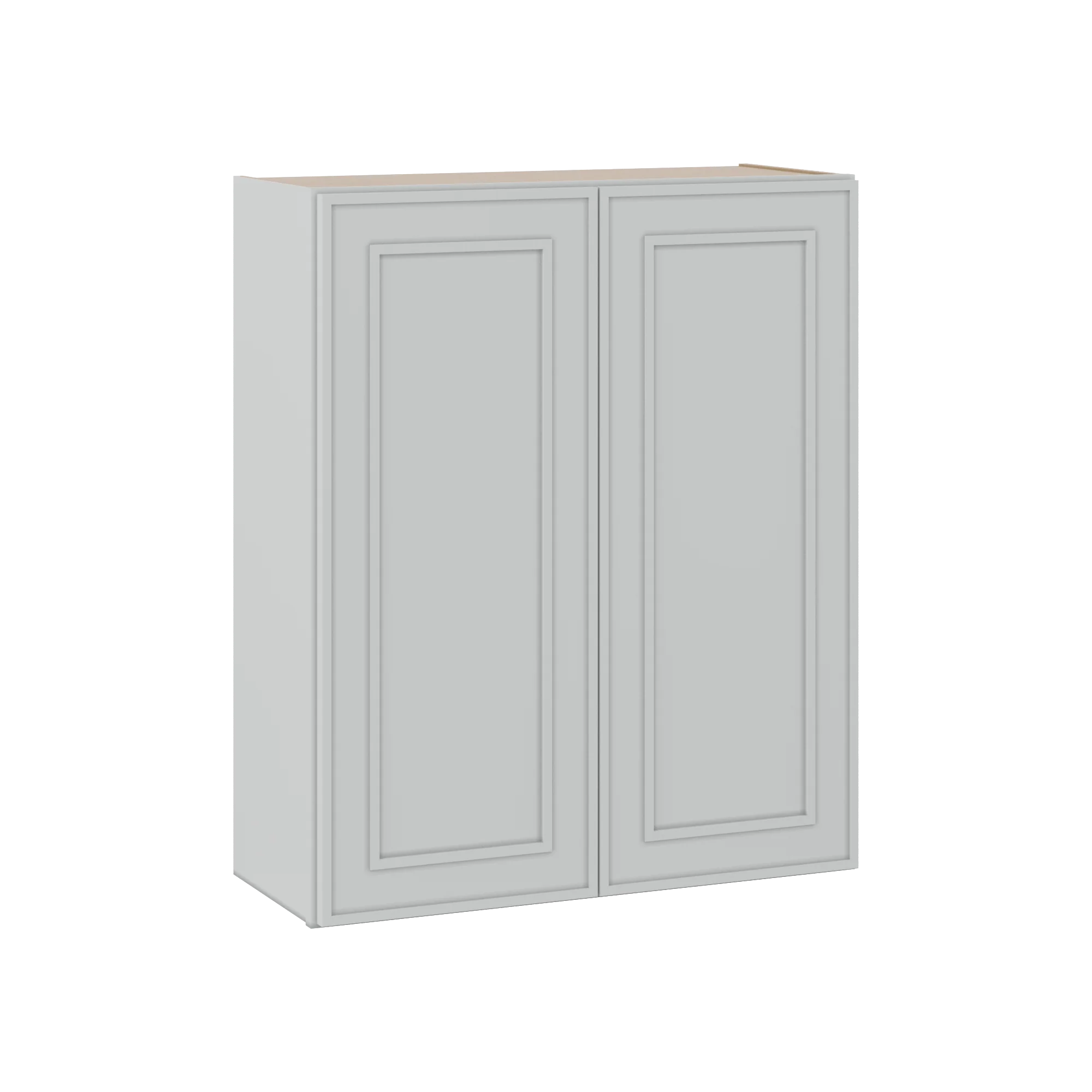 36" Tall Double Door 24", 27", 30", 33" & 36" Wide White Elegant Oak Shaker Wall Cabinet - Image 5