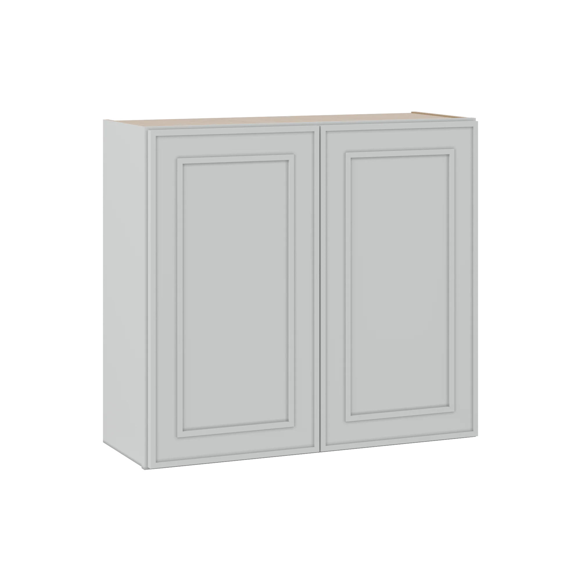 36" Tall Double Door 24", 27", 30", 33" & 36" Wide White Elegant Oak Shaker Wall Cabinet - Image 7
