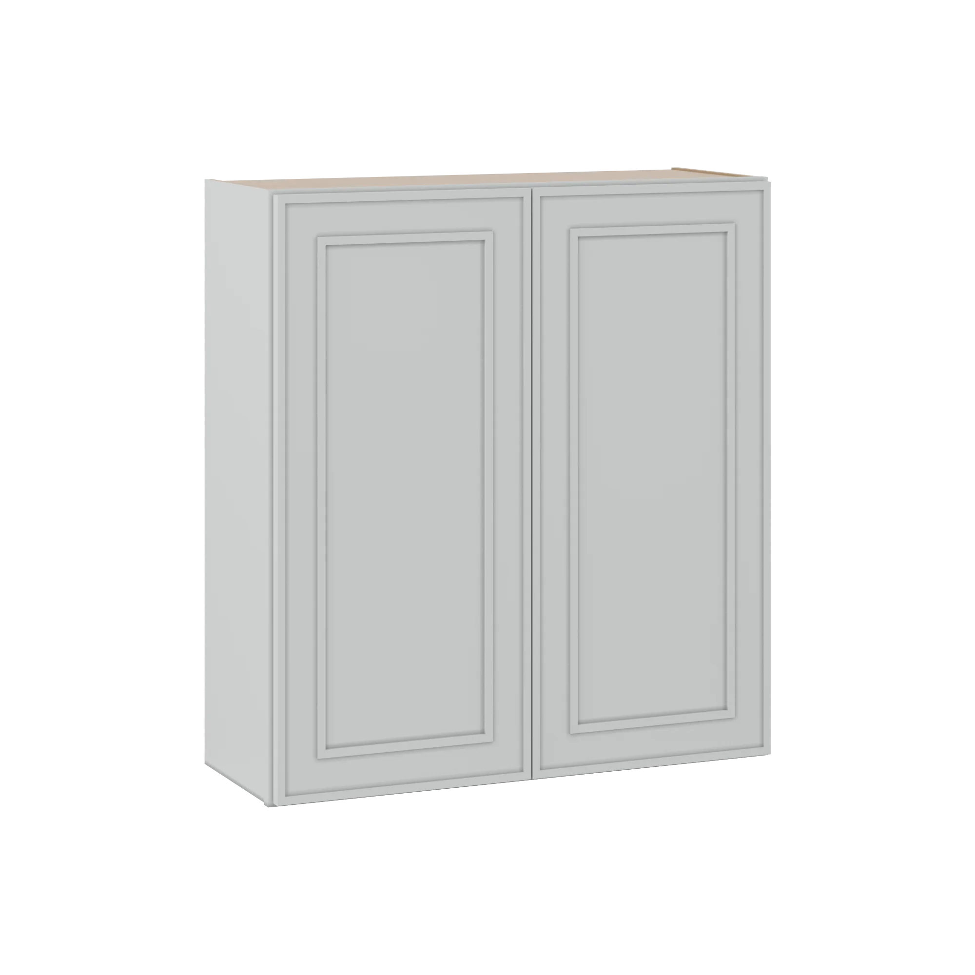 36" Tall Double Door 24", 27", 30", 33" & 36" Wide White Elegant Oak Shaker Wall Cabinet - Image 8