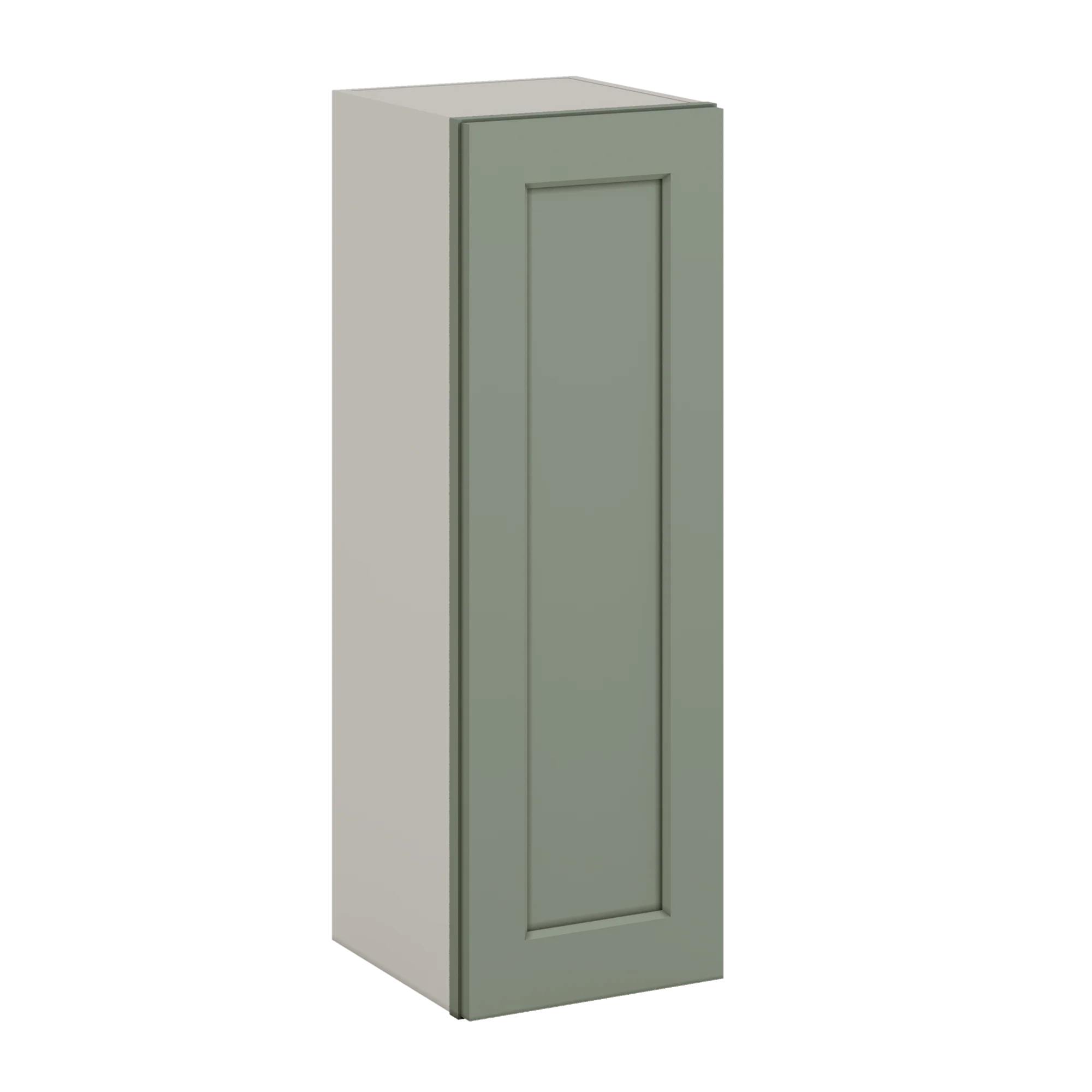 36" Tall Green Shaker 1-1/4" Overlay Wall Cabinet - Single Door 9", 12", 15", 18", 21" - Image 2