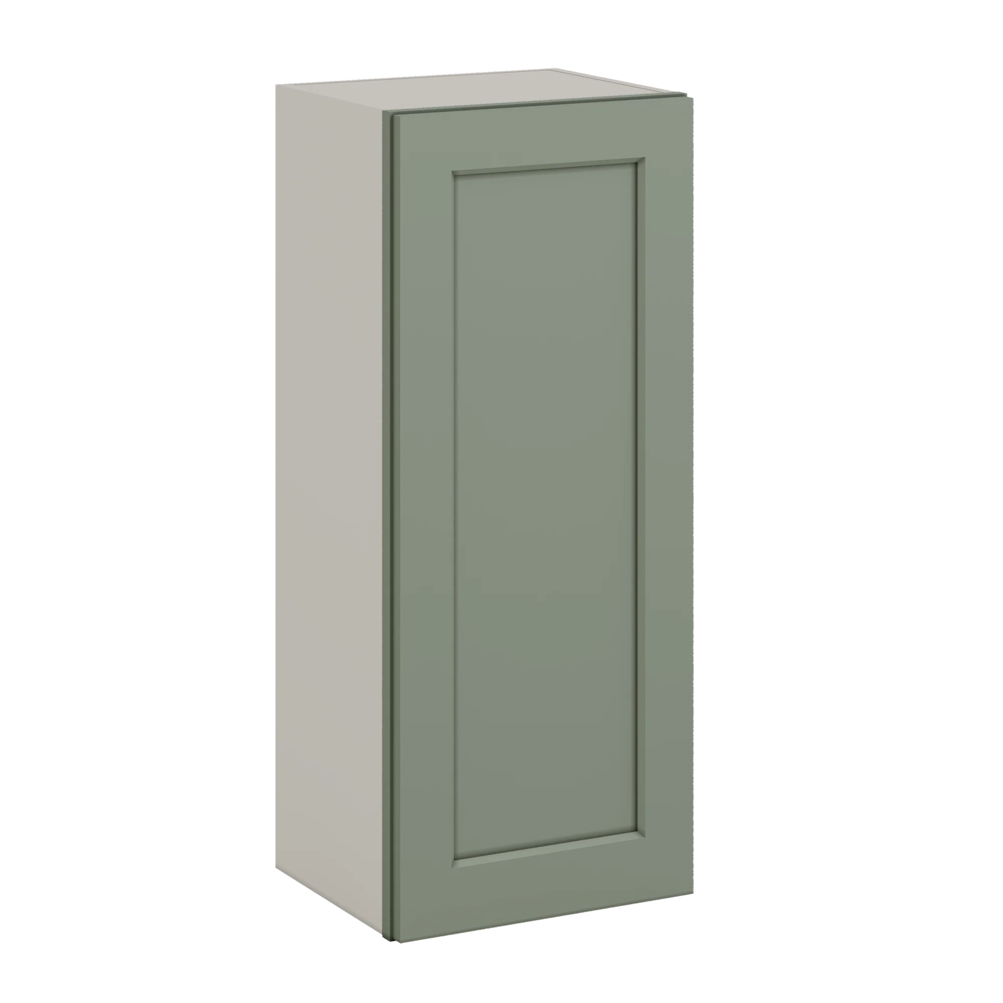 36" Tall Green Shaker 1-1/4" Overlay Wall Cabinet - Single Door 9", 12", 15", 18", 21" - Image 3
