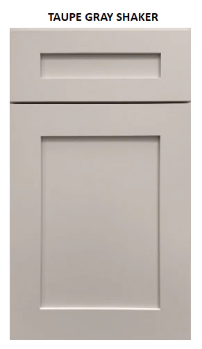 Lazy Susan Base Cabinet 33" & 36" Taupe Gray Shaker 1-1/4" Overlay