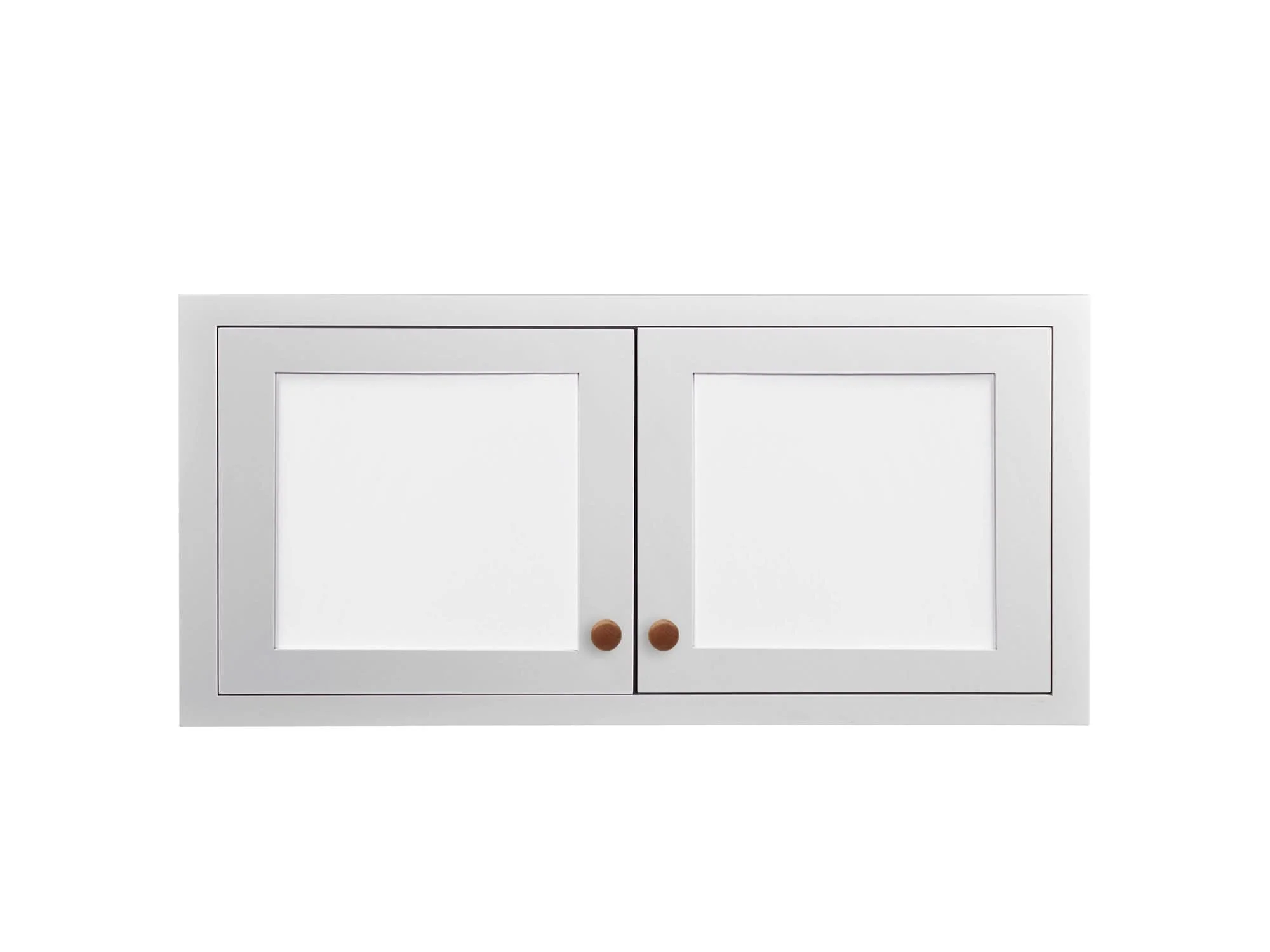 36" W 24" D Custom Color Glass Ready Inset Shaker Refrigerator Wall Cabinet - 12", 15", 18", 21" & 24" Tall - Image 4