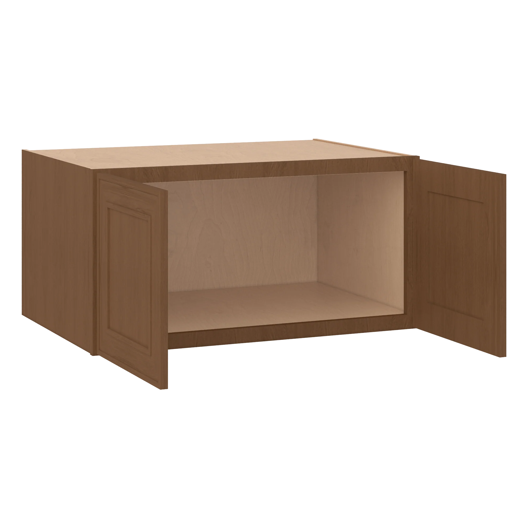 36" Wide 24" Deep 12", 15", 18", 21" & 24" Tall Mocha Elegant Oak Shaker Refrigerator Wall Cabinet - Image 10