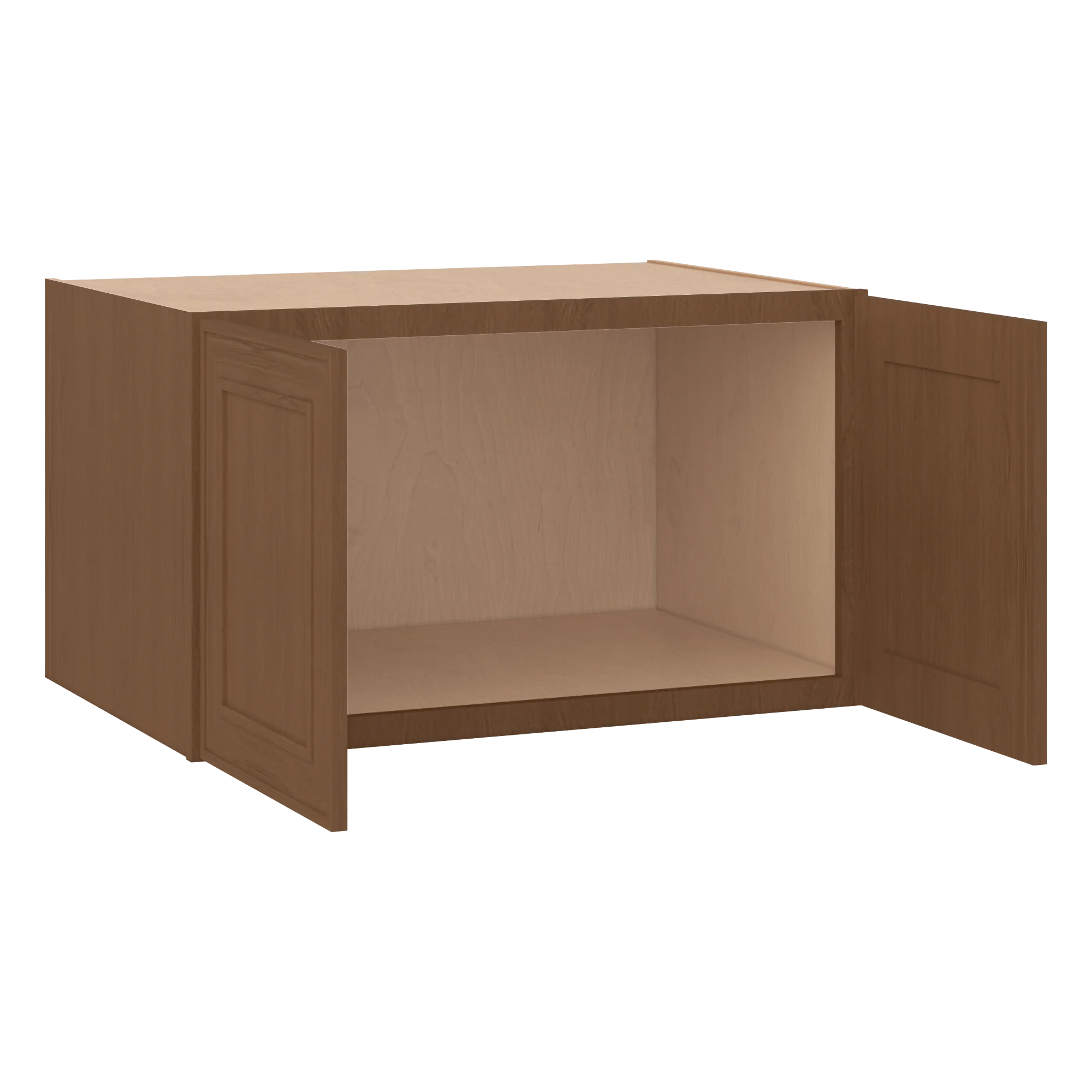36" Wide 24" Deep 12", 15", 18", 21" & 24" Tall Mocha Elegant Oak Shaker Refrigerator Wall Cabinet - Image 16