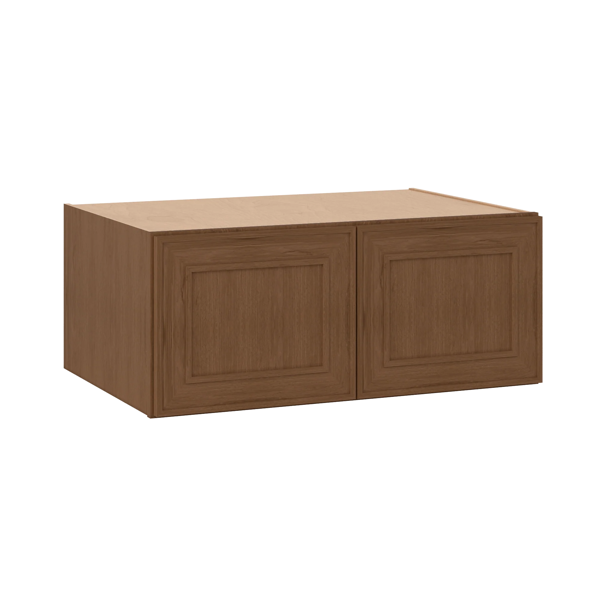 36" Wide 24" Deep 12", 15", 18", 21" & 24" Tall Mocha Elegant Oak Shaker Refrigerator Wall Cabinet - Image 5