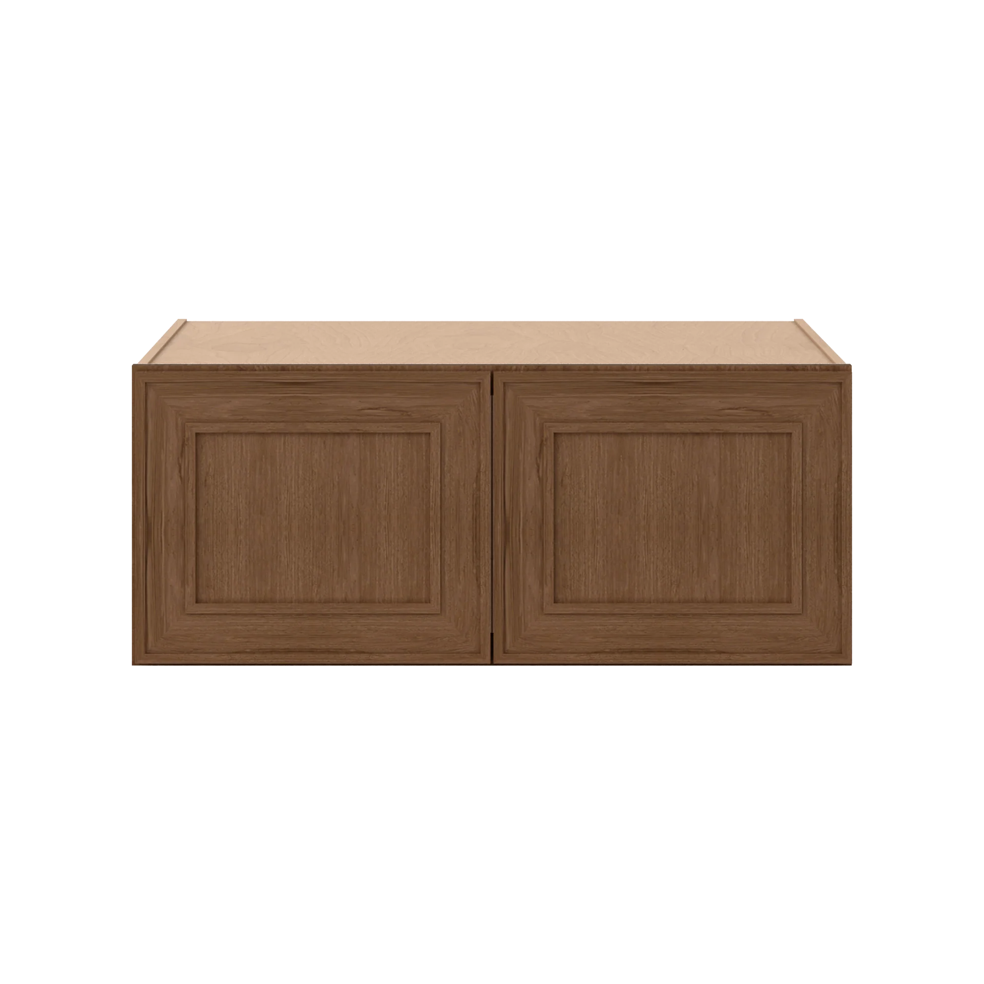 36" Wide 24" Deep 12", 15", 18", 21" & 24" Tall Mocha Elegant Oak Shaker Refrigerator Wall Cabinet - Image 6