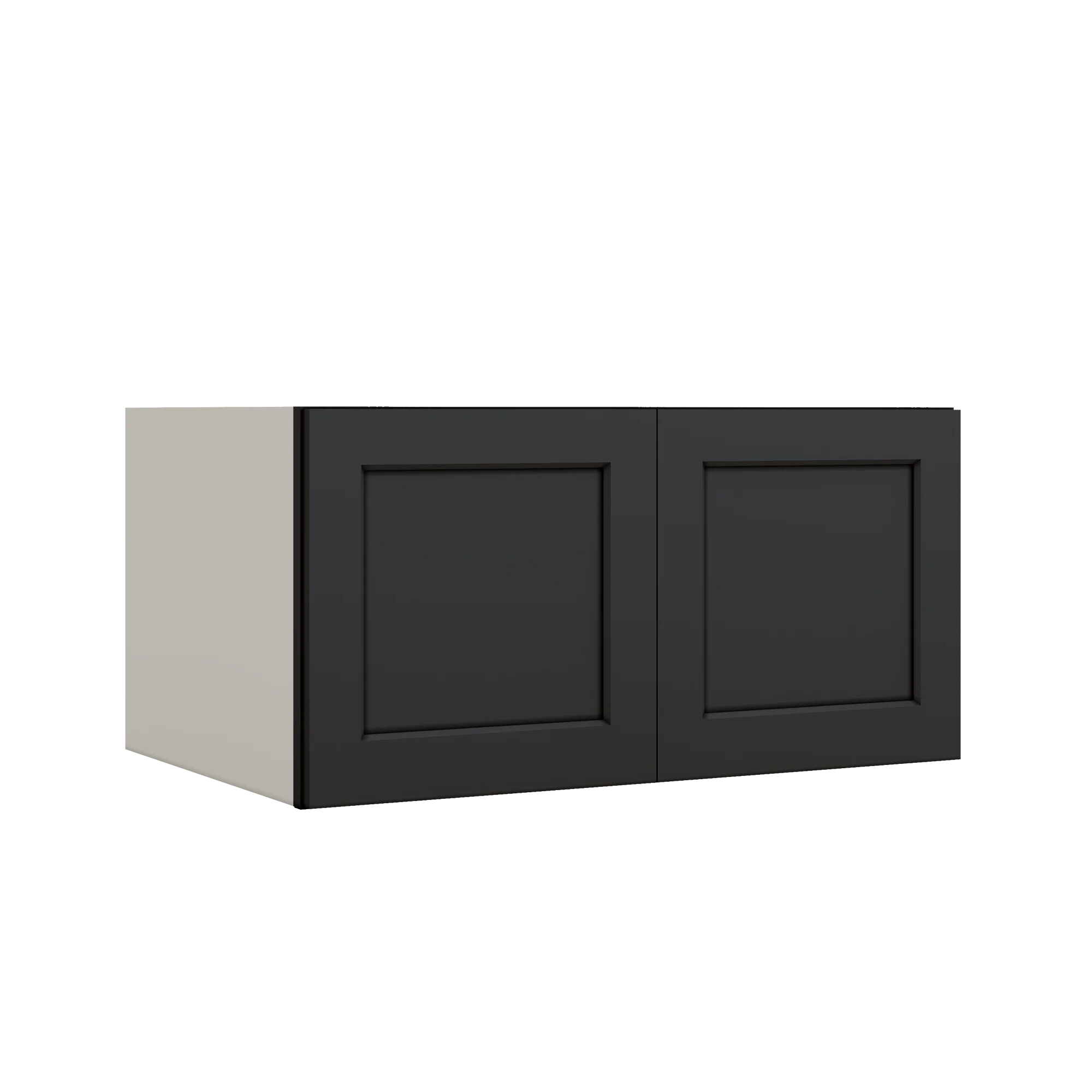 36" Wide 24" Deep Upper 15HNS Hermosa Noir Black Shaker 1-1/4" Overlay Wall Cabinet - Double Door 12", 15", 18", 21", 24" - Image 5