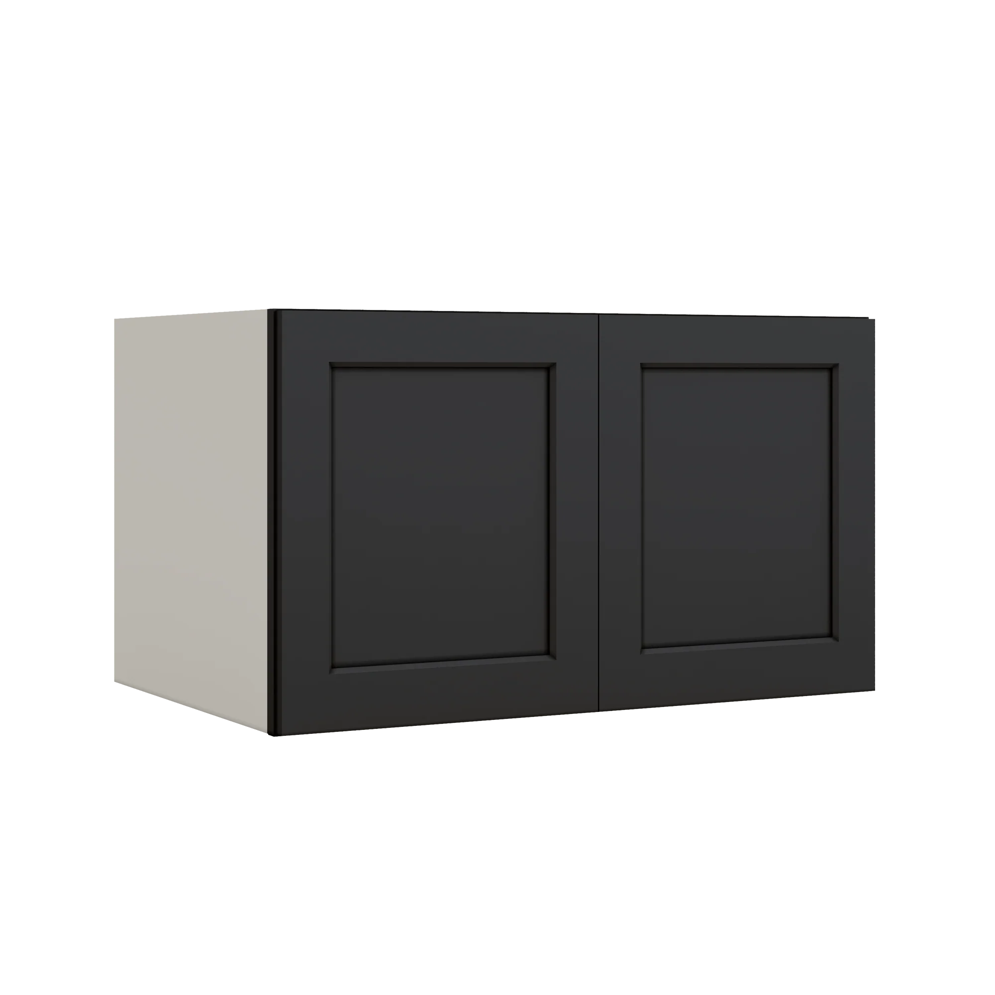36" Wide 24" Deep Upper 15HNS Hermosa Noir Black Shaker 1-1/4" Overlay Wall Cabinet - Double Door 12", 15", 18", 21", 24" - Image 7