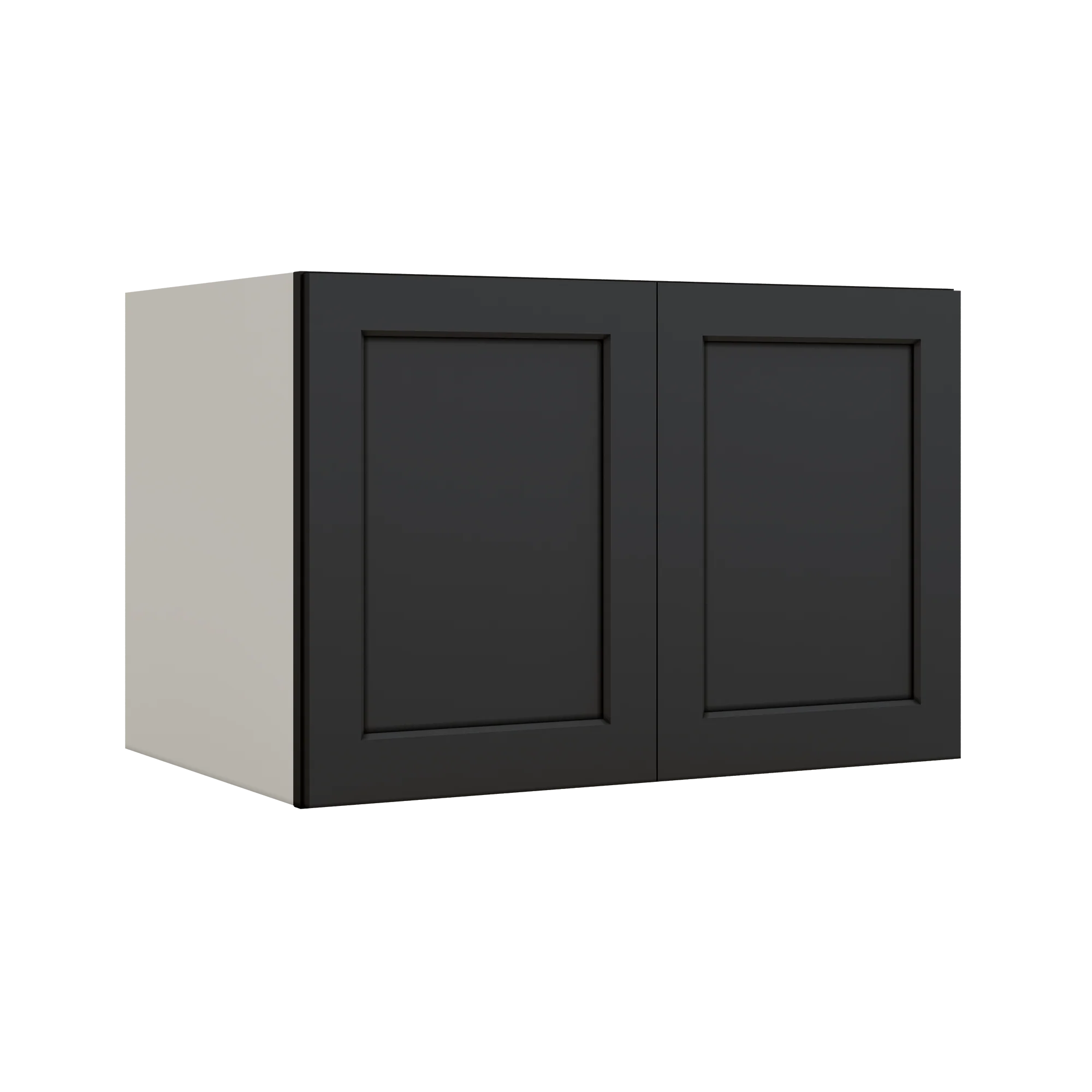 36" Wide 24" Deep Upper 15HNS Hermosa Noir Black Shaker 1-1/4" Overlay Wall Cabinet - Double Door 12", 15", 18", 21", 24" - Image 9