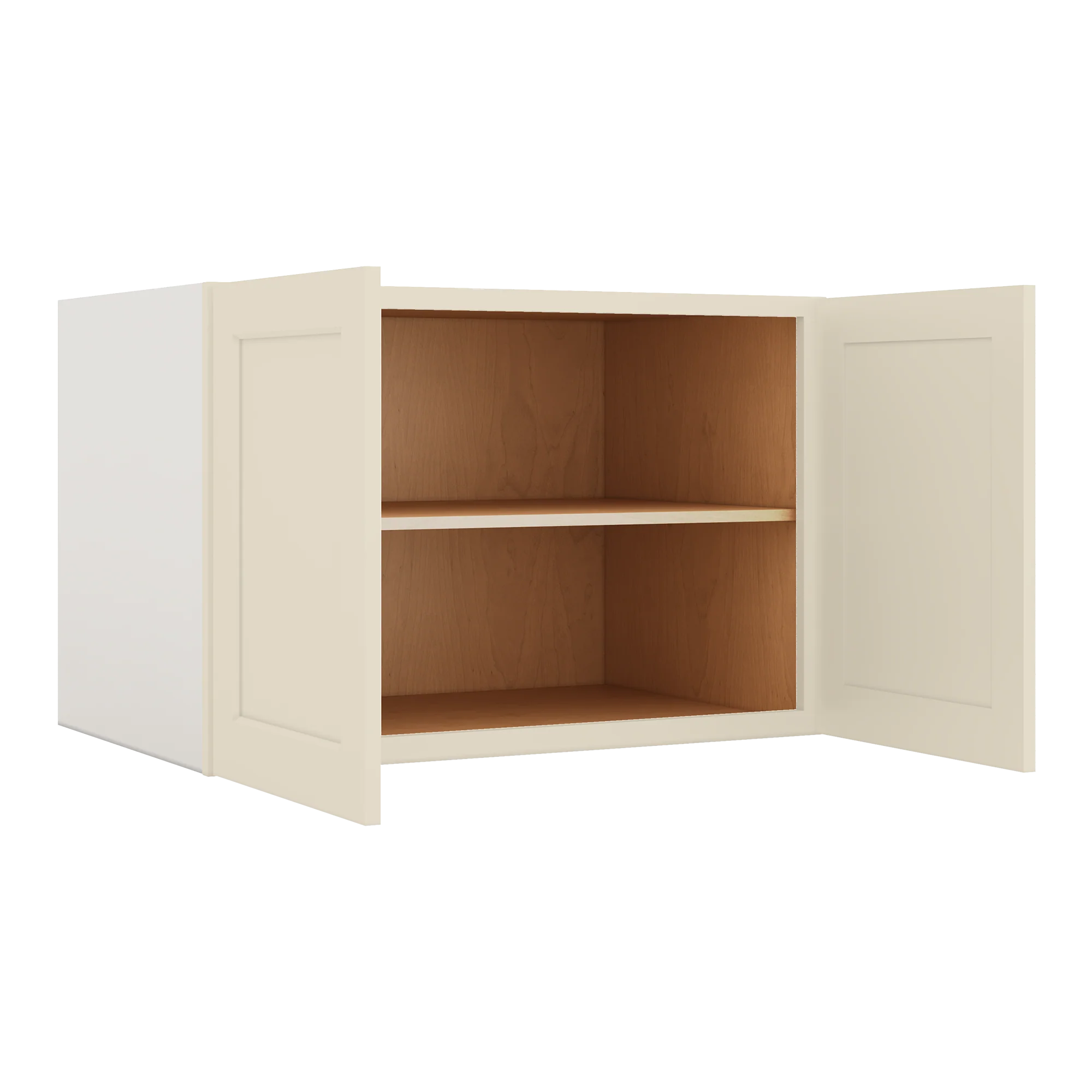 36" Wide 24" Deep Upper Manhattan Cream Shaker 1-1/4" Overlay Wall Cabinet - Double Door 12", 15", 18", 21", 24" - Image 10