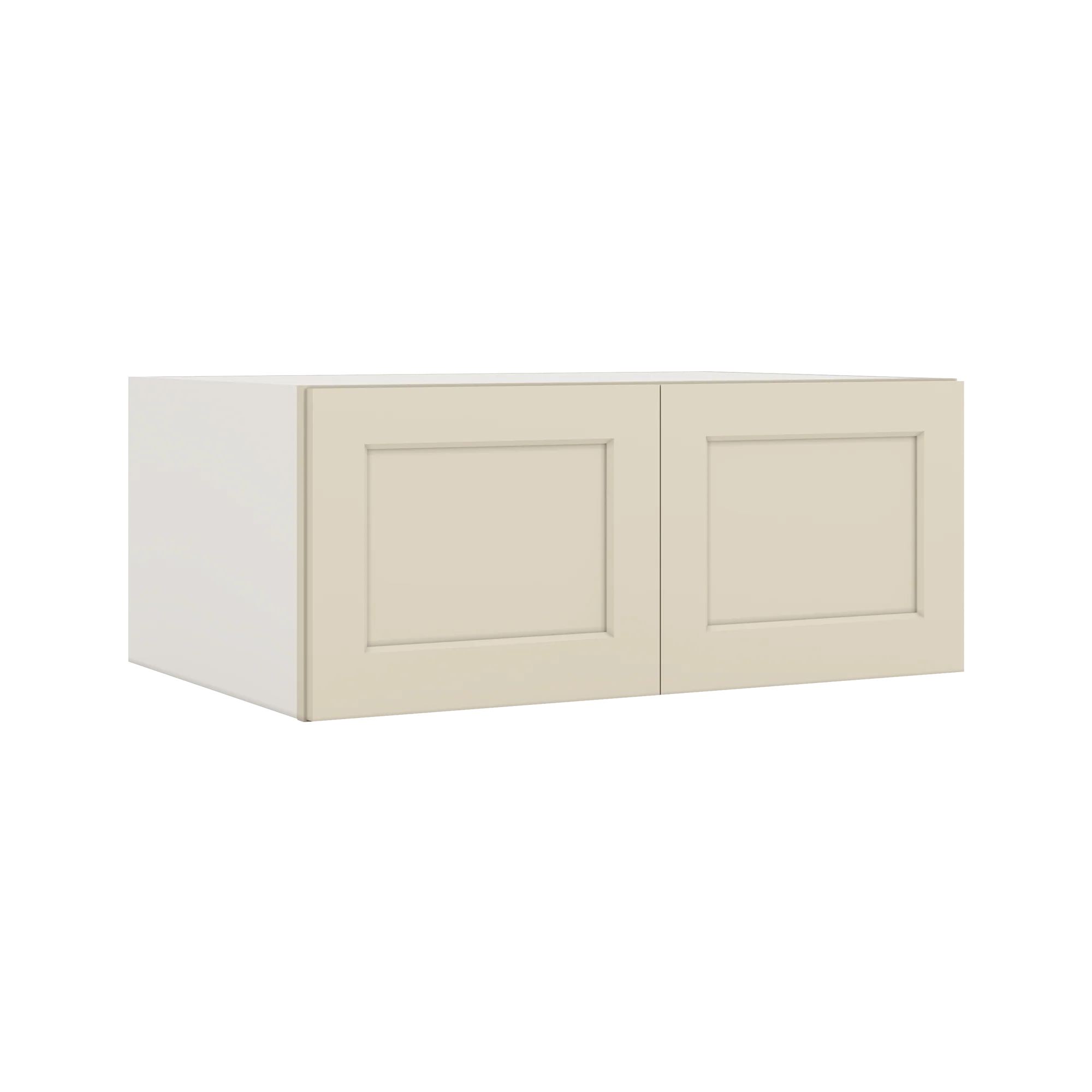 36" Wide 24" Deep Upper Manhattan Cream Shaker 1-1/4" Overlay Wall Cabinet - Double Door 12", 15", 18", 21", 24" - Image 3