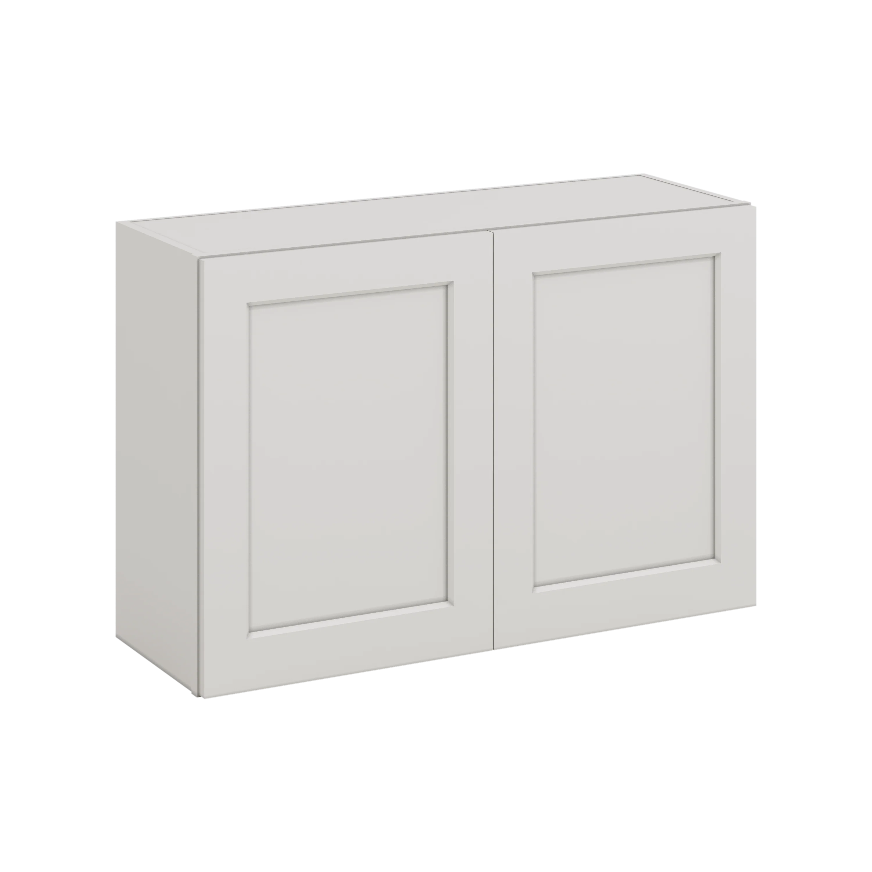 36" Wide by 12" Deep Bridge 2WS White Shaker 1-1/4"Overlay Wall Cabinet - Double Door 12", 15", 18", 21", 24" Tall - Image 9