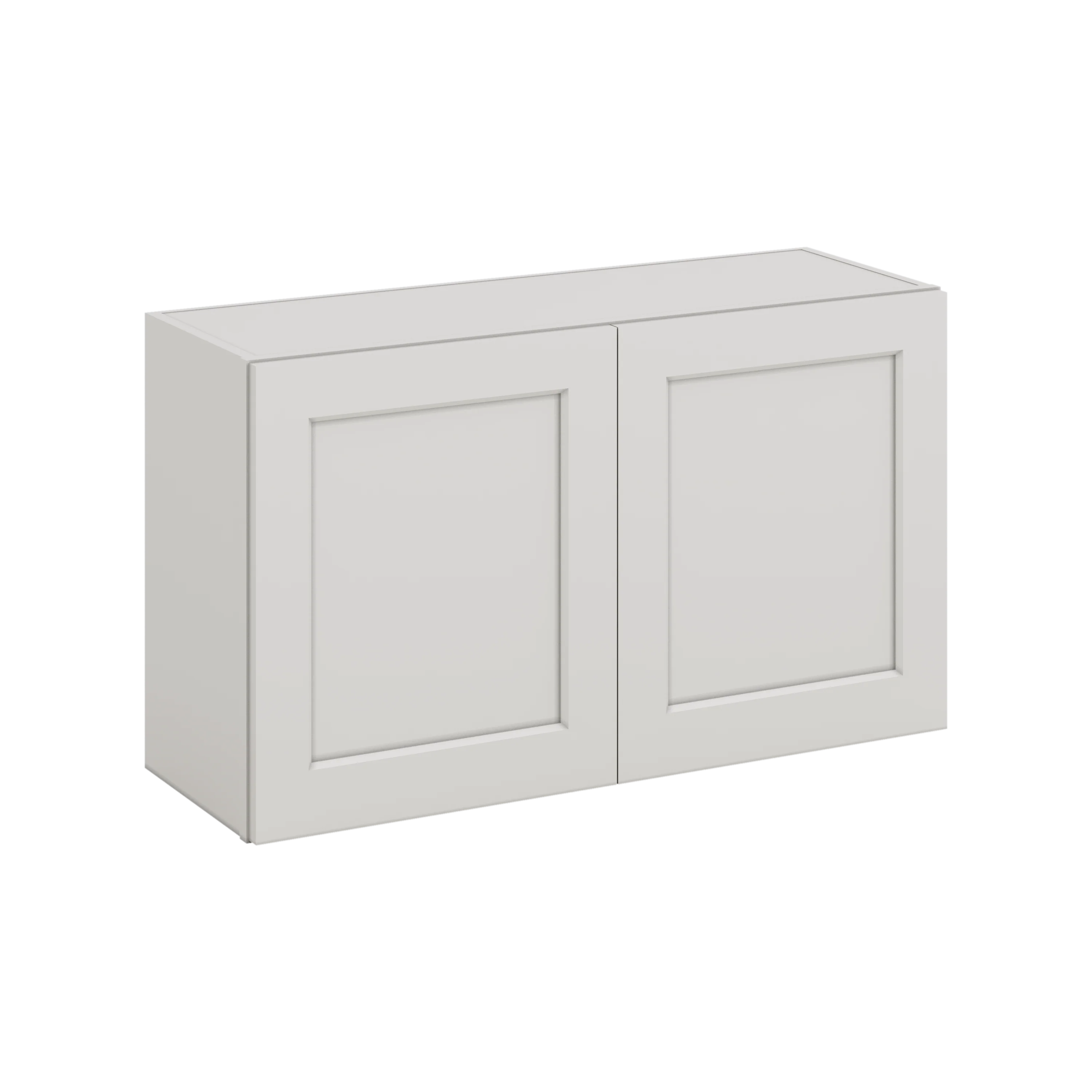 36" Wide by 12" Deep Bridge 2WS White Shaker 1-1/4"Overlay Wall Cabinet - Double Door 12", 15", 18", 21", 24" Tall - Image 7