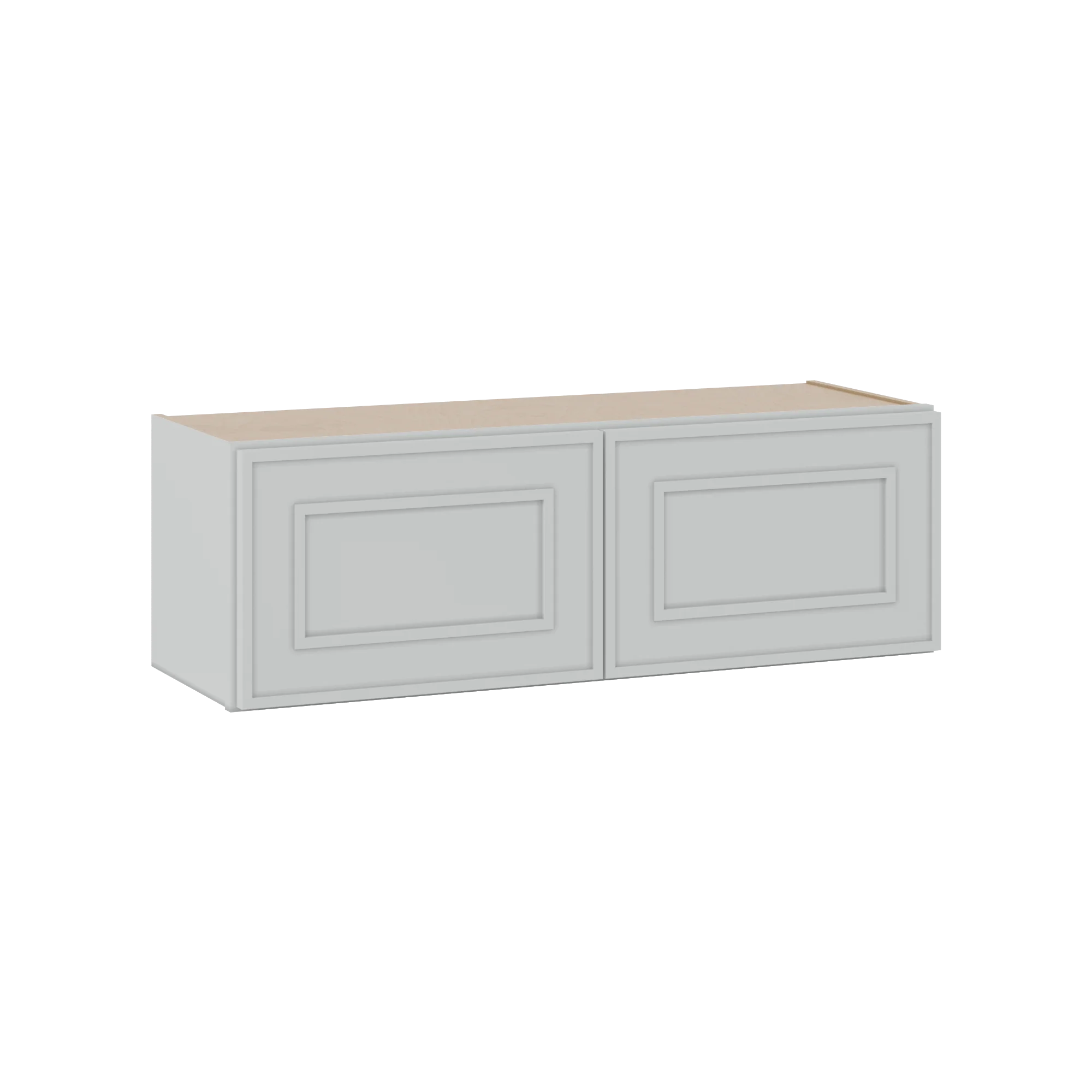 36" Wide Double Door 12", 15", 18", 21" & 24" Tall & 12" Deep White Elegant Oak Craftsman Shaker Wall Cabinet