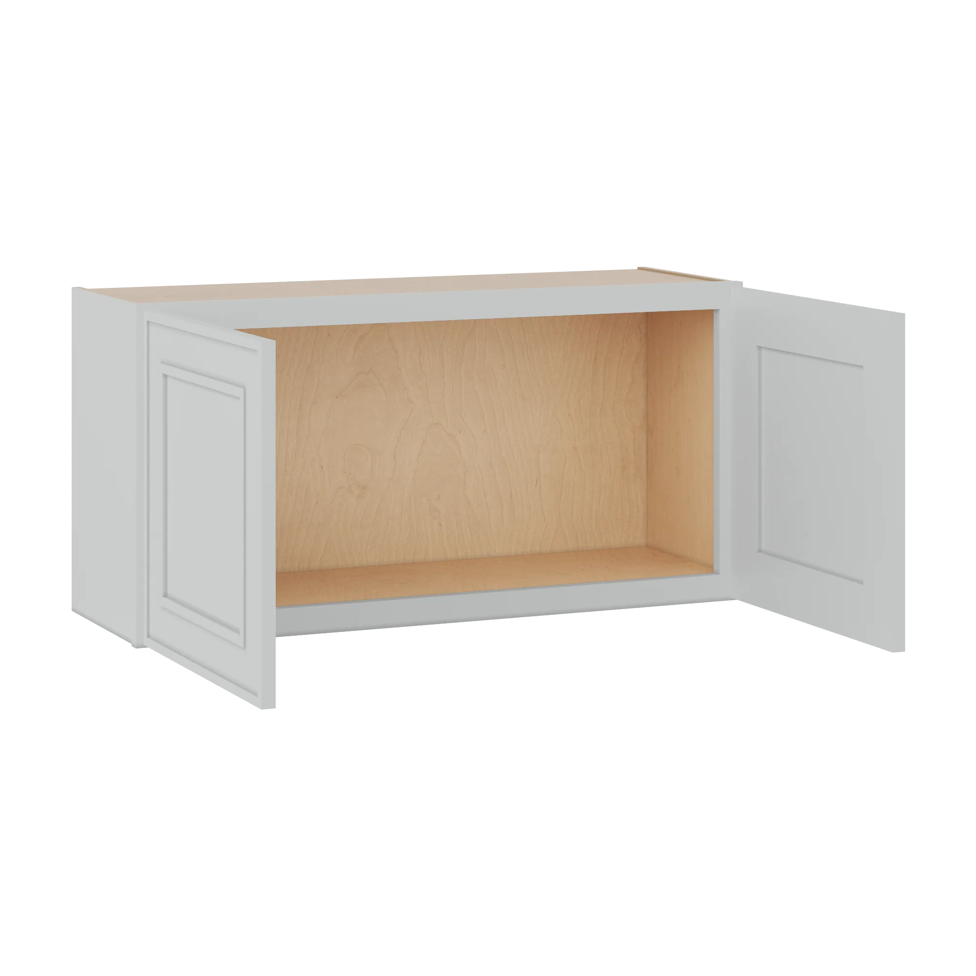 36" Wide Double Door 12", 15", 18", 21" & 24" Tall & 12" Deep White Elegant Oak Craftsman Shaker Wall Cabinet - Image 6