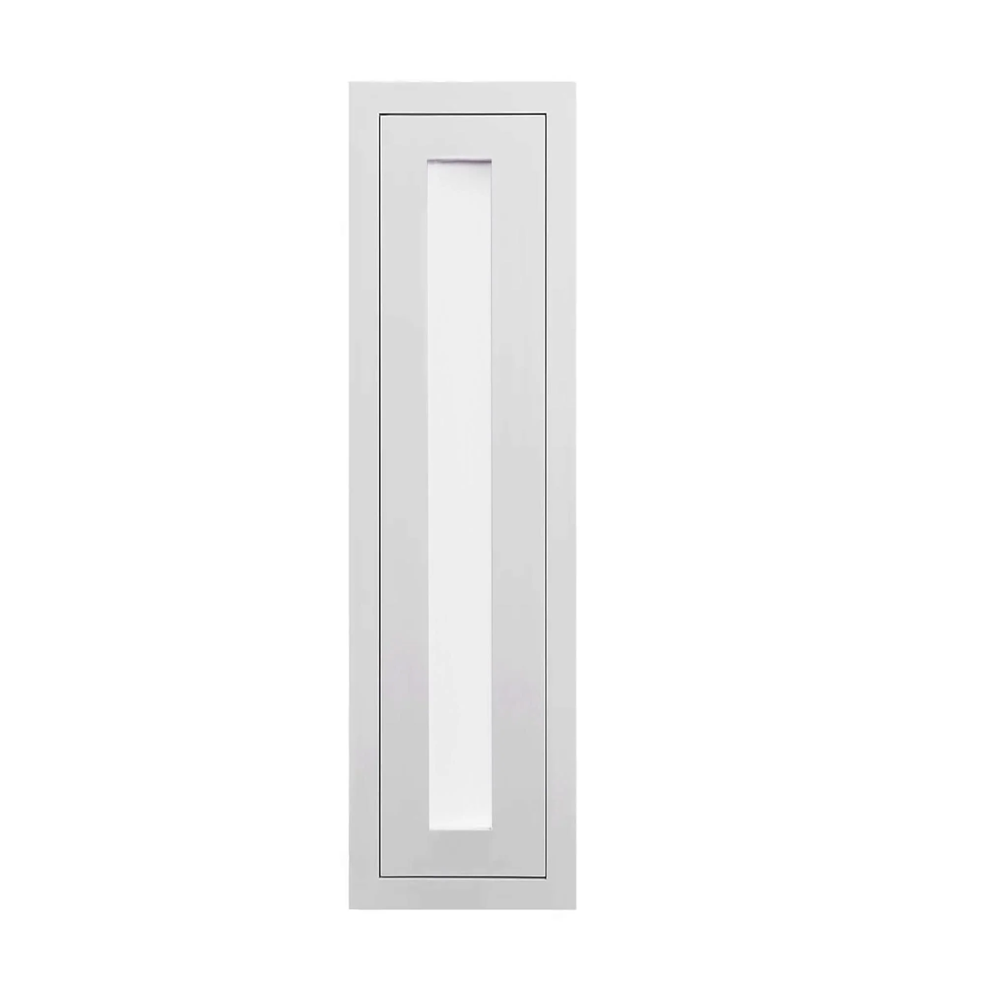 39" Tall Glass Ready Inset Shaker Wall Cabinet - Single Door 9", 12", 15", 18" & 21"