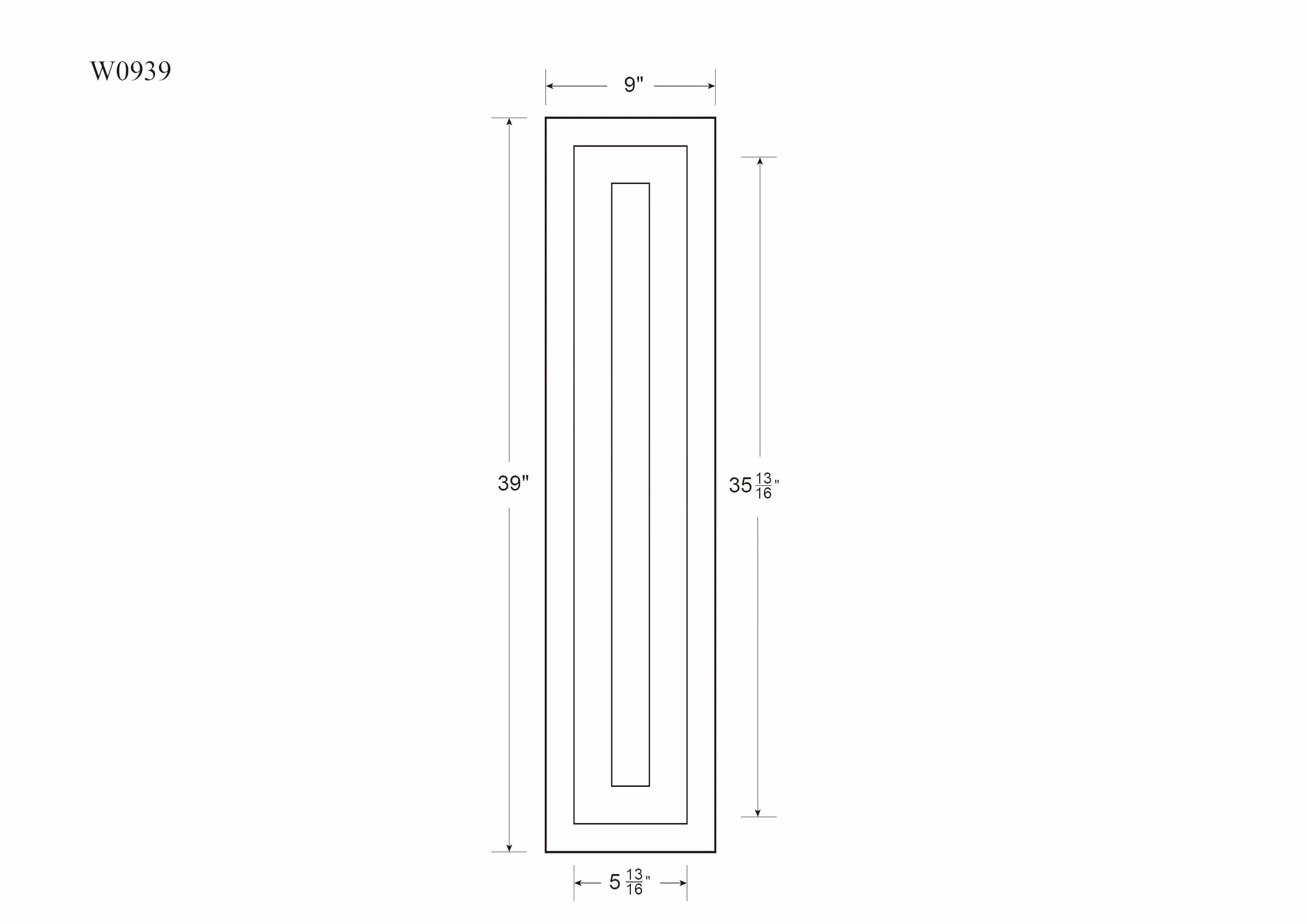 39" Tall Wall Cabinet - Single Door 9", 12", 15", 18" & 21" Tall Snow White Inset Shaker - Image 13