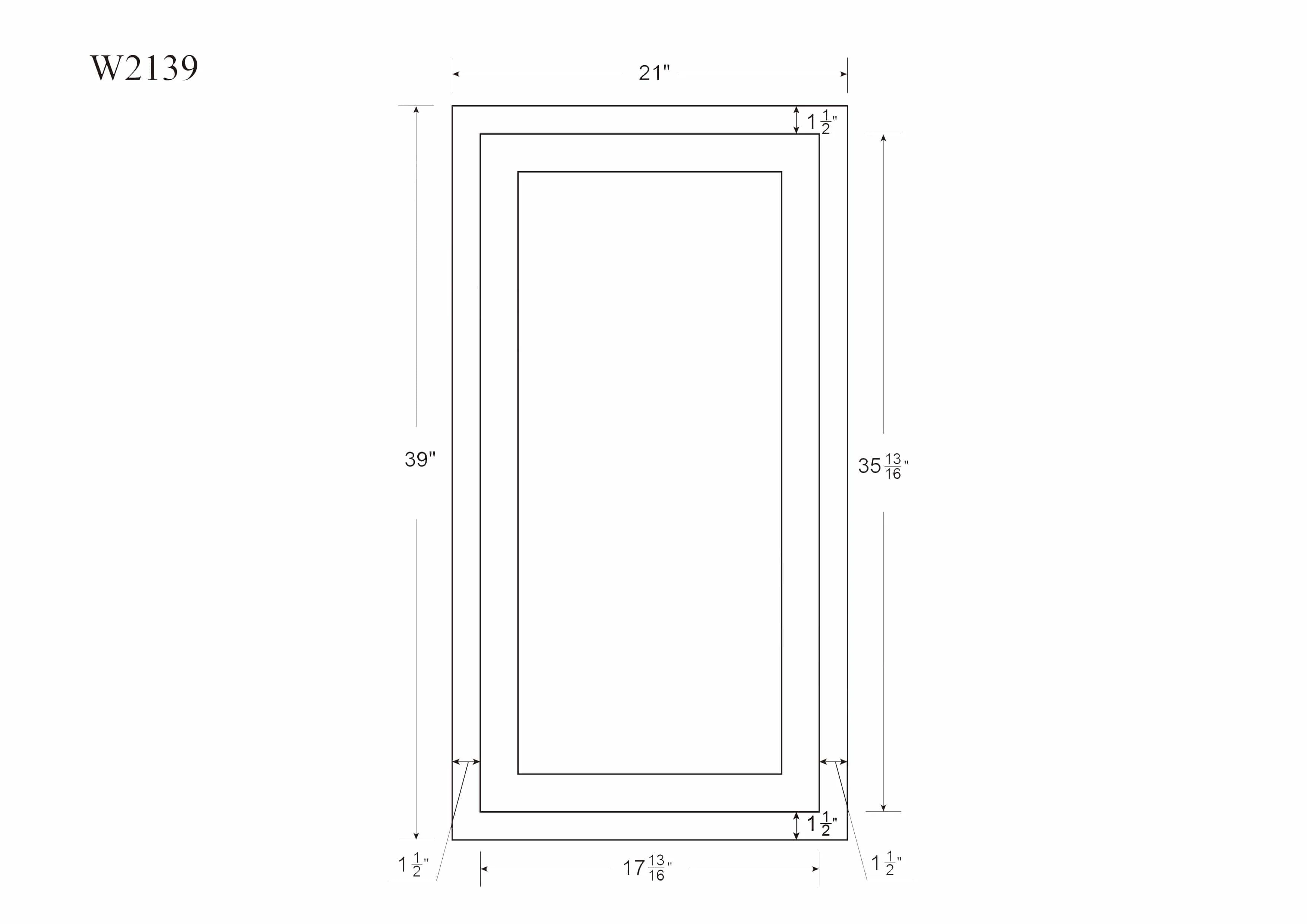39" Tall Wall Cabinet - Single Door 9", 12", 15", 18" & 21" Tall Snow White Inset Shaker - Image 17