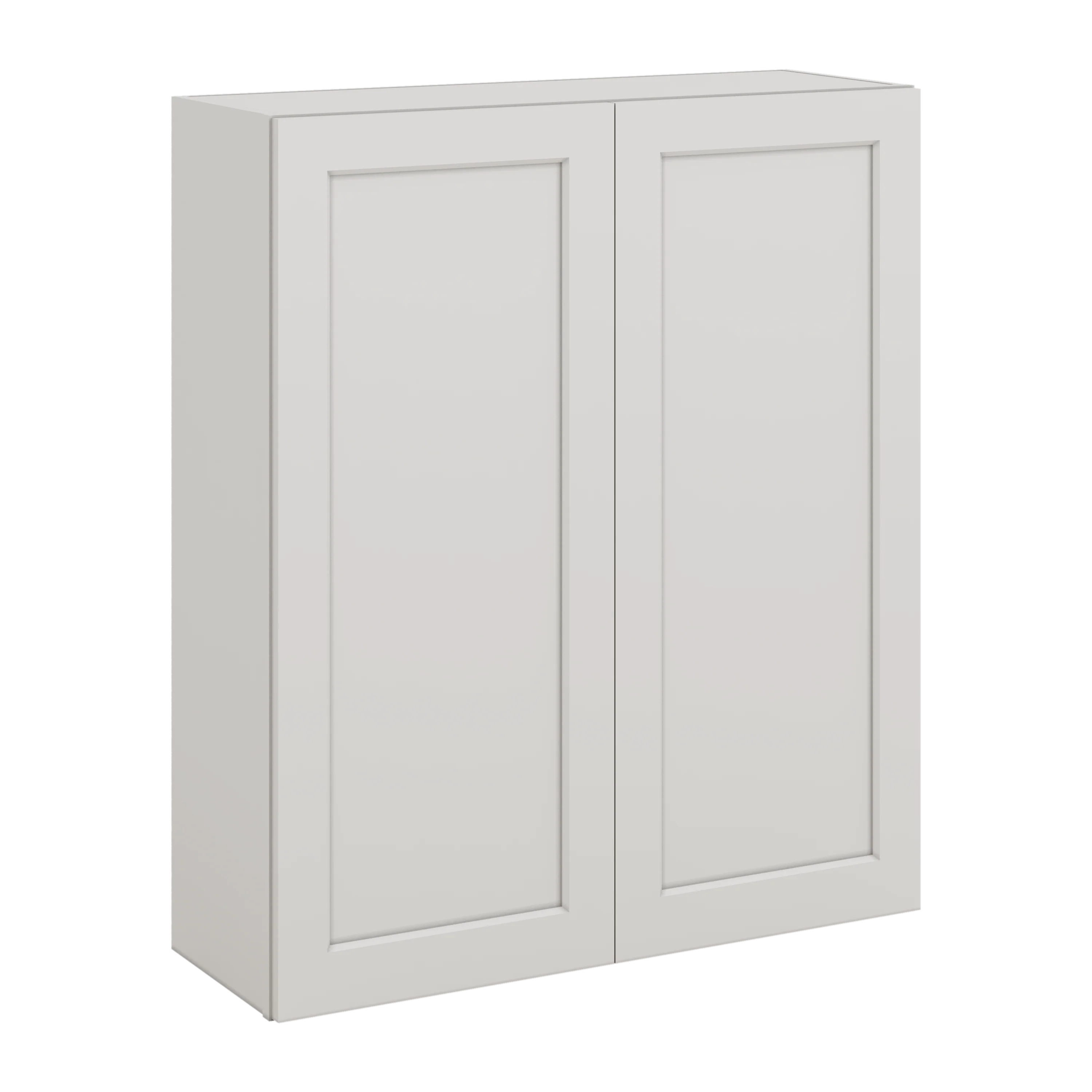 42" Tall 2WS White Shaker 1-1/4" Overlay Wall Cabinet - Double Door 24", 27", 30", 33", 36" - Image 9