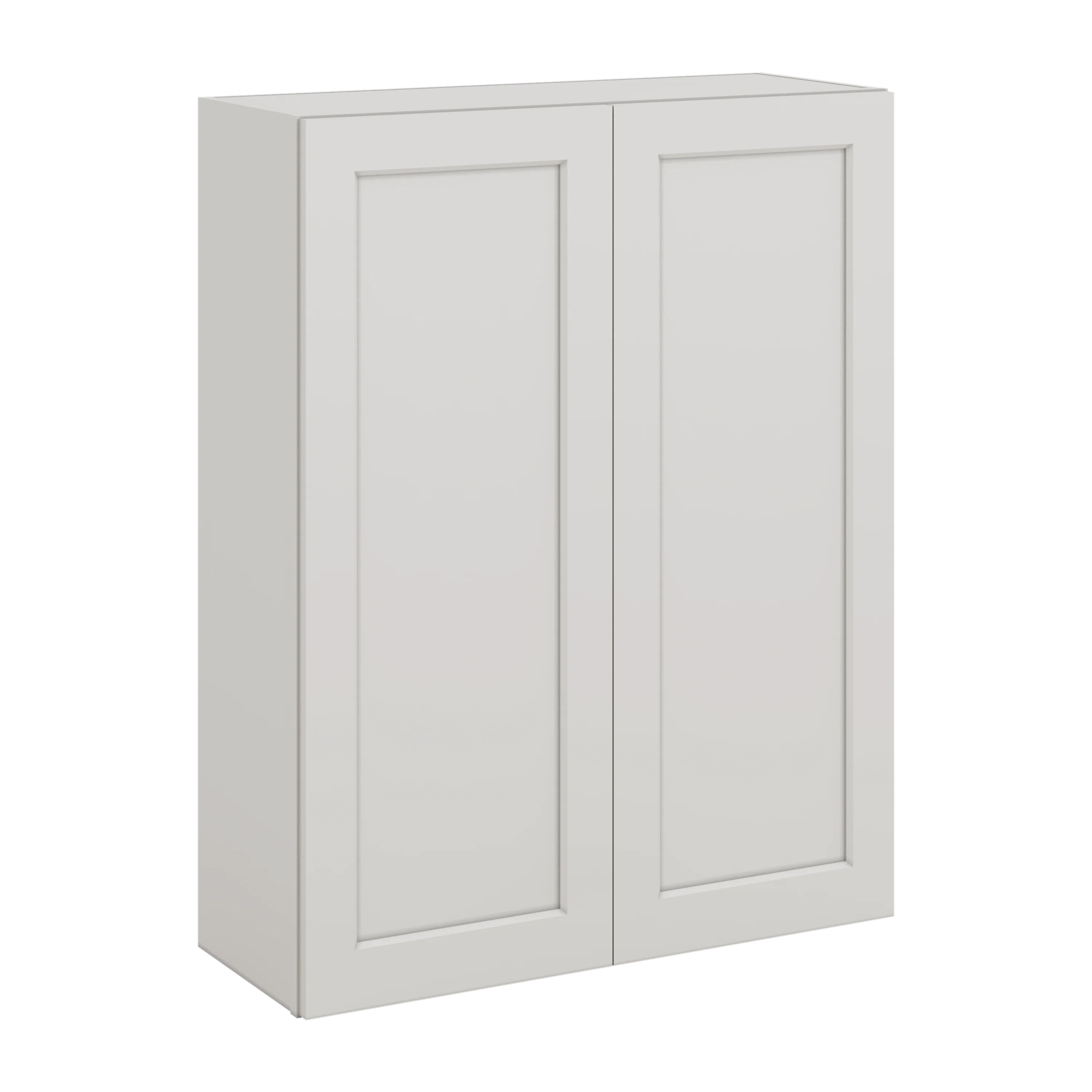 42" Tall 2WS White Shaker 1-1/4" Overlay Wall Cabinet - Double Door 24", 27", 30", 33", 36" - Image 7